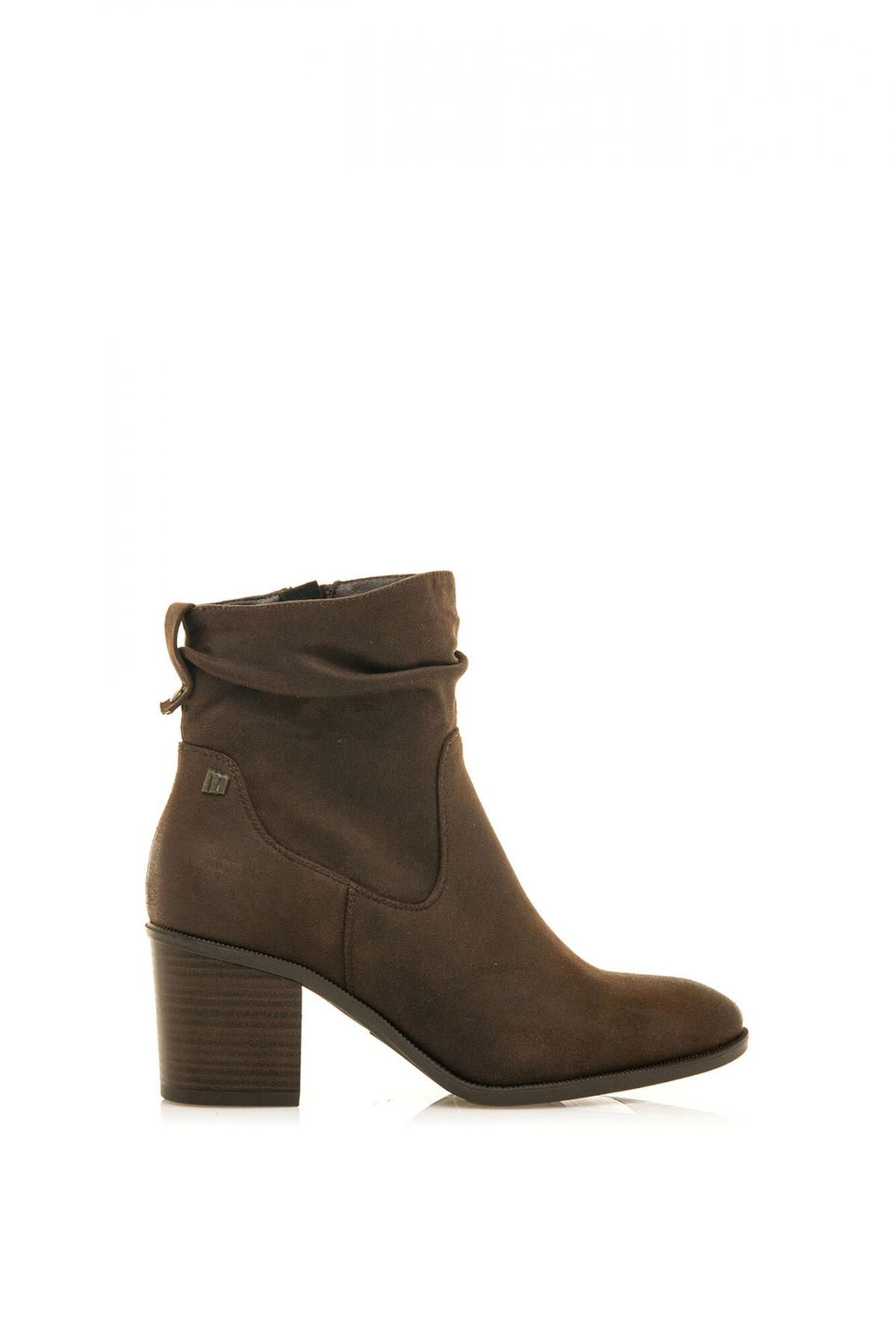엠티엔지 친환경 베이직 청키힐 앵클부츠 1522678 MARRON - 상품 이미지