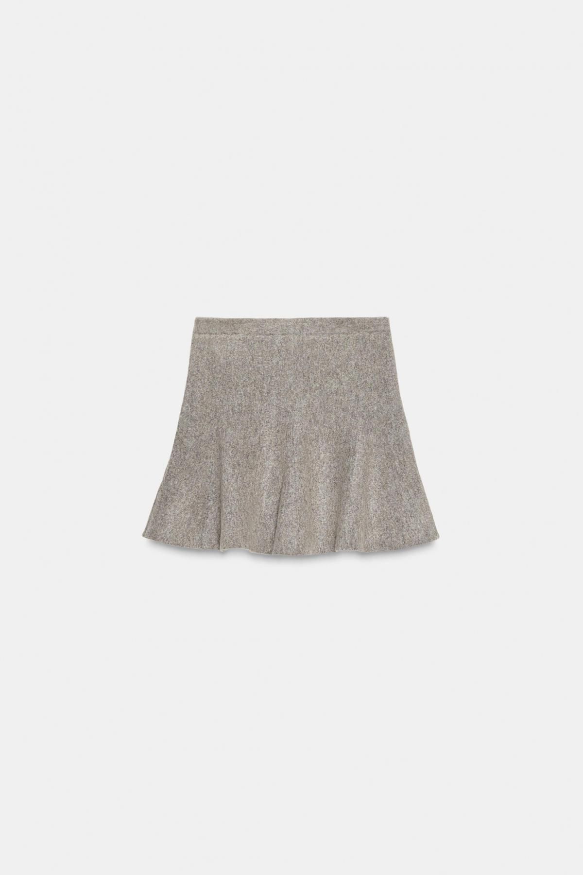 자라 플레어 니트 밴딩 미니 스커트 9598/169 ANTHRACITE GREY - 상세 이미지 5