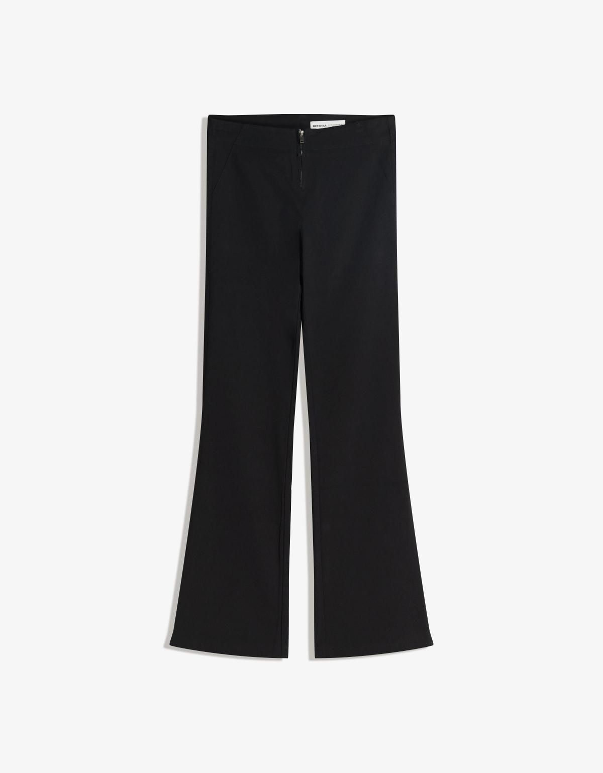 버쉬카 베이직 부츠컷 지퍼 벵갈린 슬랙스 팬츠 5157/777 BLACK - 상품 이미지