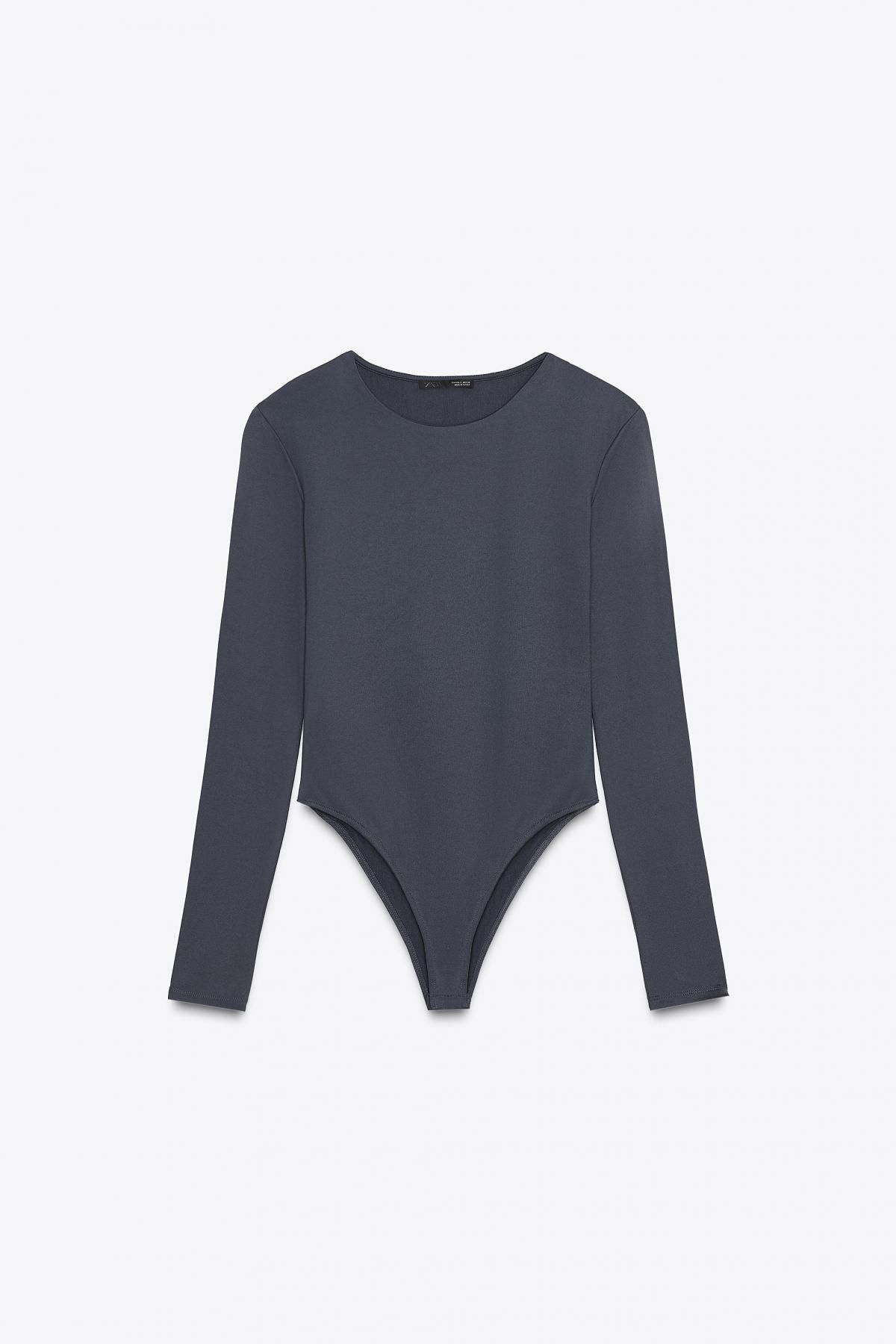 자라 베이직 폴리아미드 라운드넥 바디수트 1026/825 CHARCOAL GREY - 메인 이미지