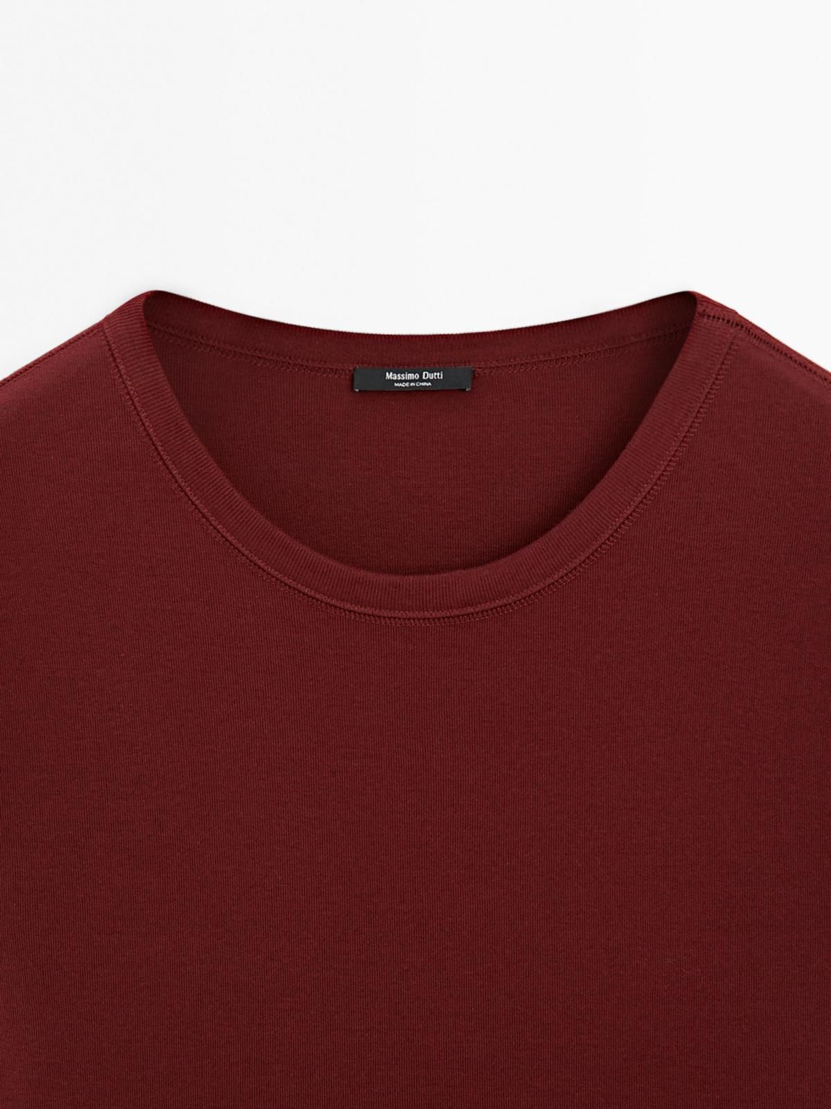 마시모두띠 베이직 코튼 반팔 티셔츠 6841/518 DARK PINK - 상세 이미지 4