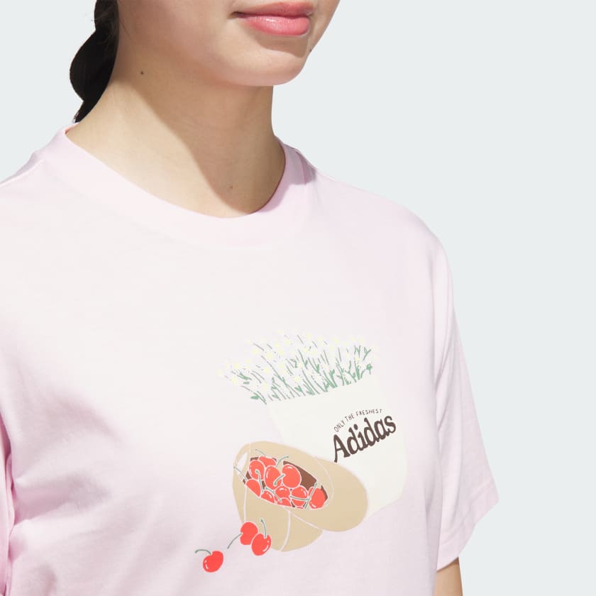 Adidas women Farmers Market Graphic Tee Clear Pink, XL - 상세 이미지 5