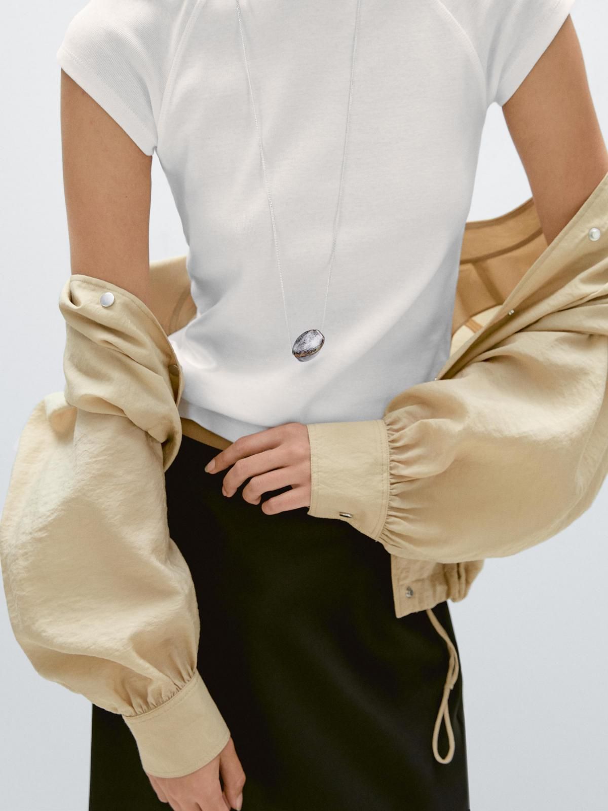 마시모두띠 베이직 코튼 래글런 반팔 티셔츠 6819/815 OFF WHITE - 상세 이미지 3