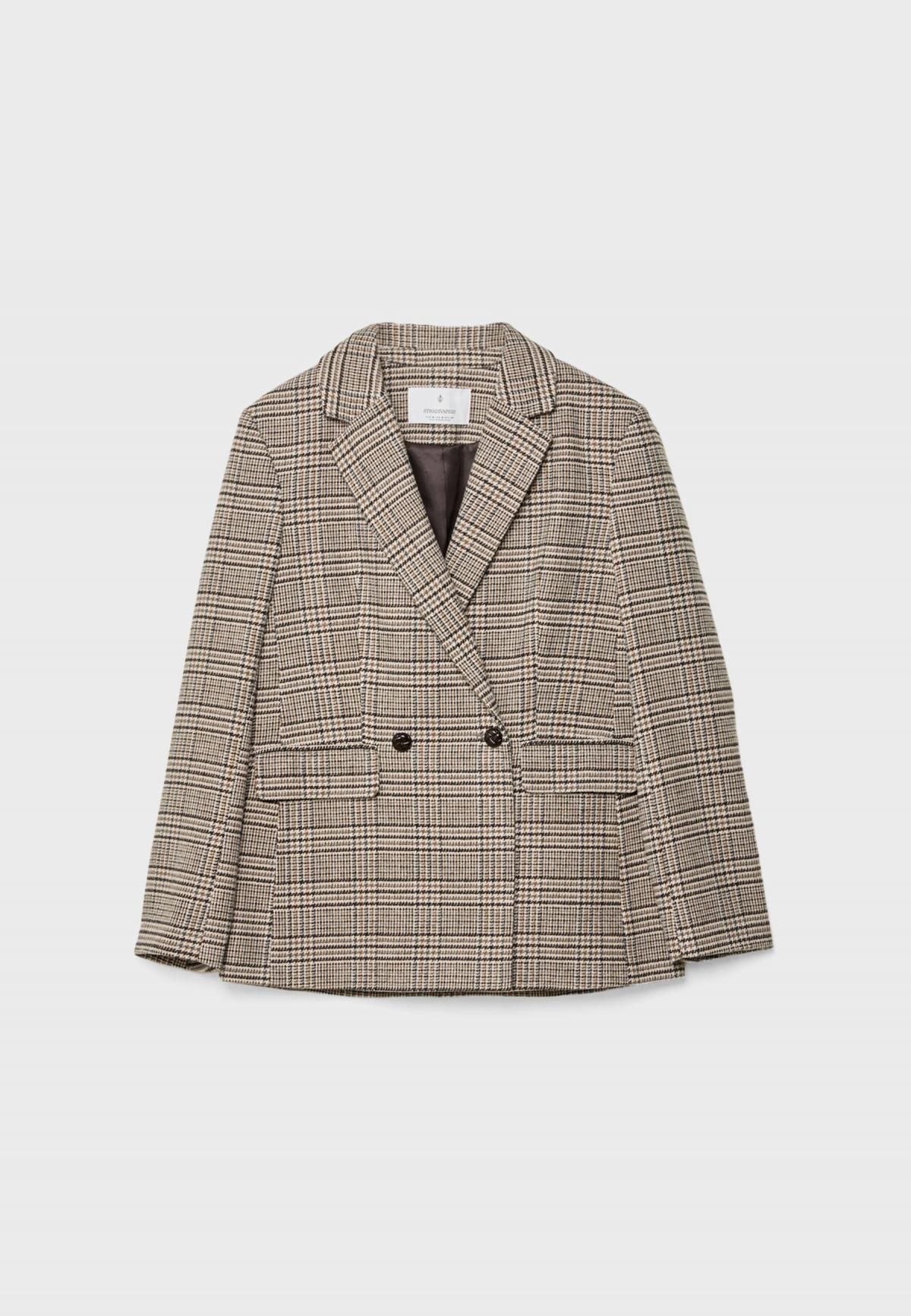 스트라디바리우스 클래식 체크 테일러드 재킷 5912/828 BROWN - 상품 이미지