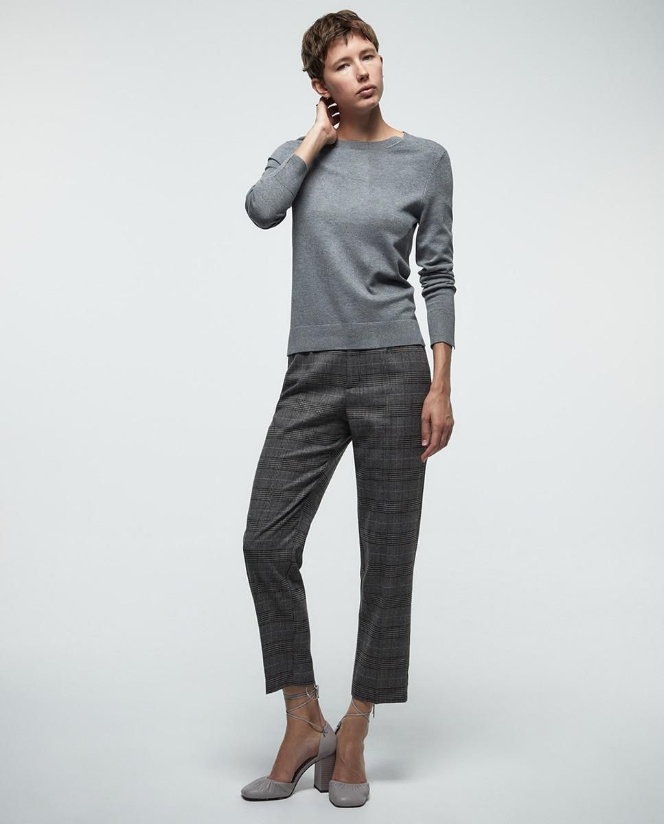 스페라 체크 슬림핏 테일러드 정장 팬츠 58305106989 GRIS MEDIO - 상세 이미지 2
