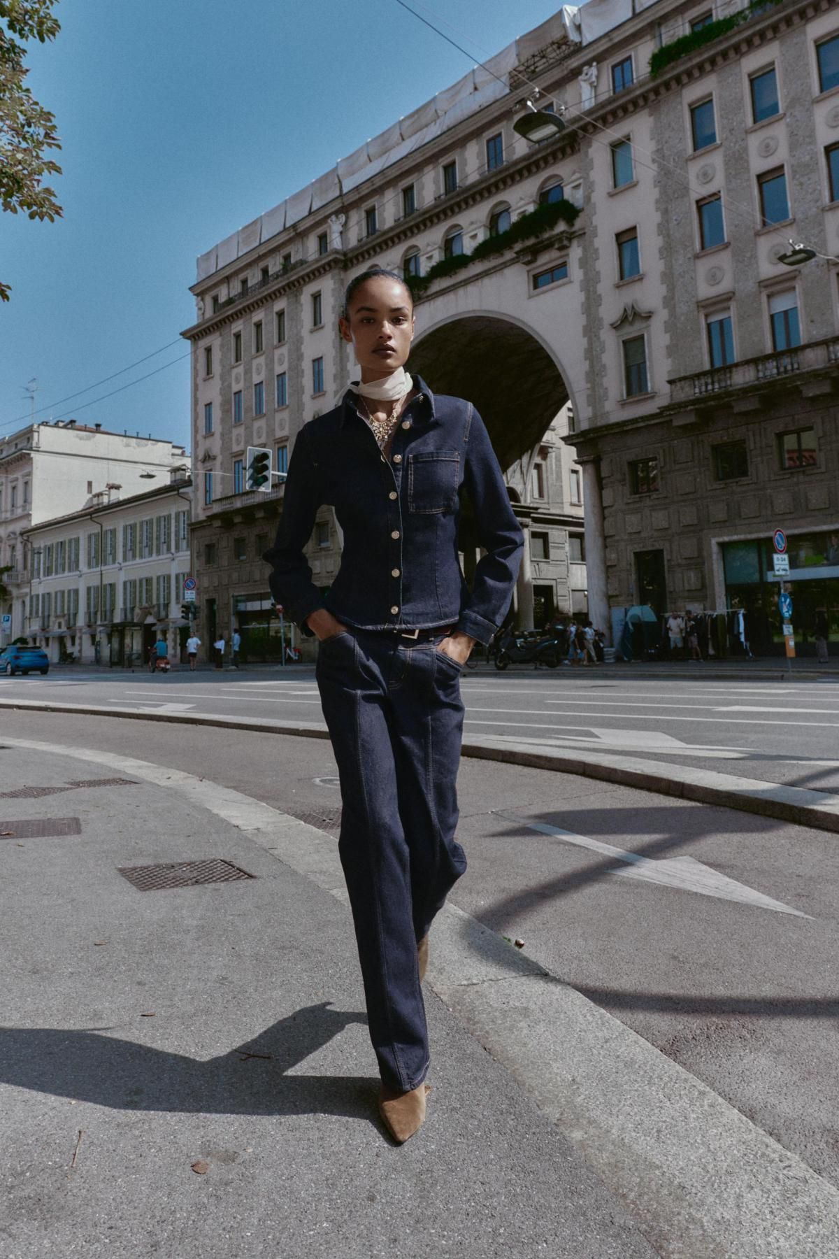 자라 슬림핏 데님 긴팔 셔츠 6147/180 BLUE - 상세 이미지 2