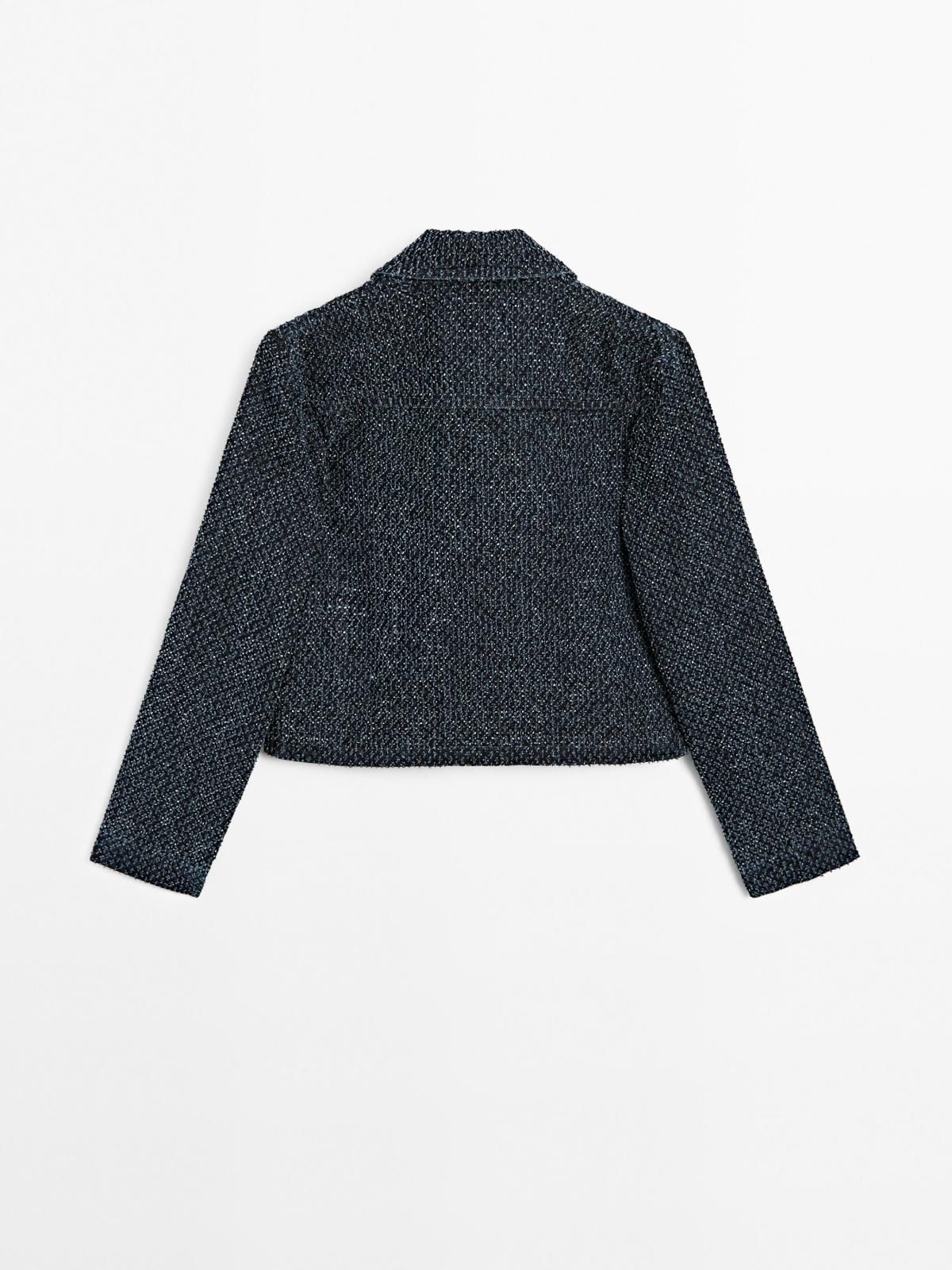마시모두띠 트렌디 텍스처 크롭 데님 자켓 6763/663 MEDIUM BLUE - 상세 이미지 2