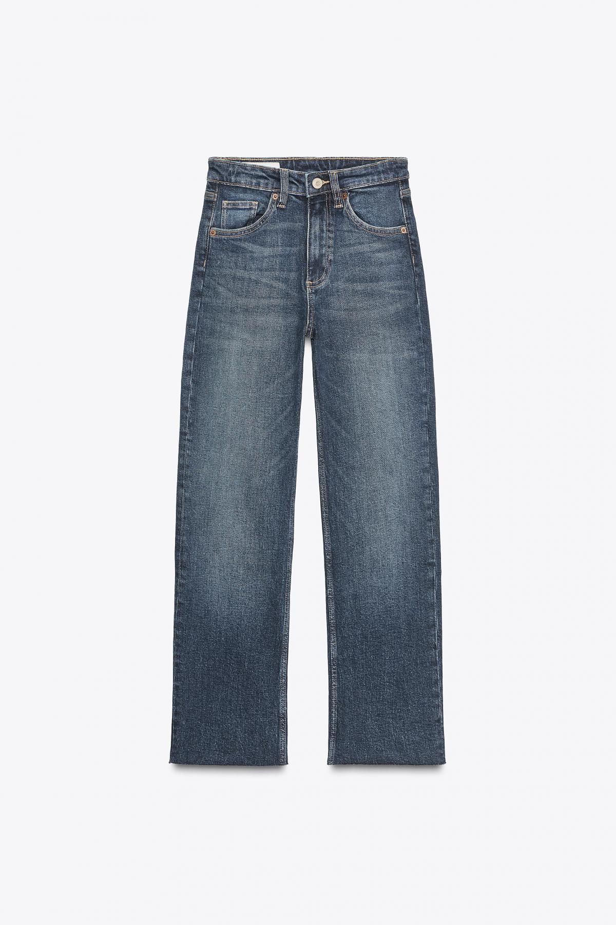 자라 하이웨이스트 크롭 부츠컷 데님 팬츠 4592/217 NAVY BLUE - 상세 이미지 5