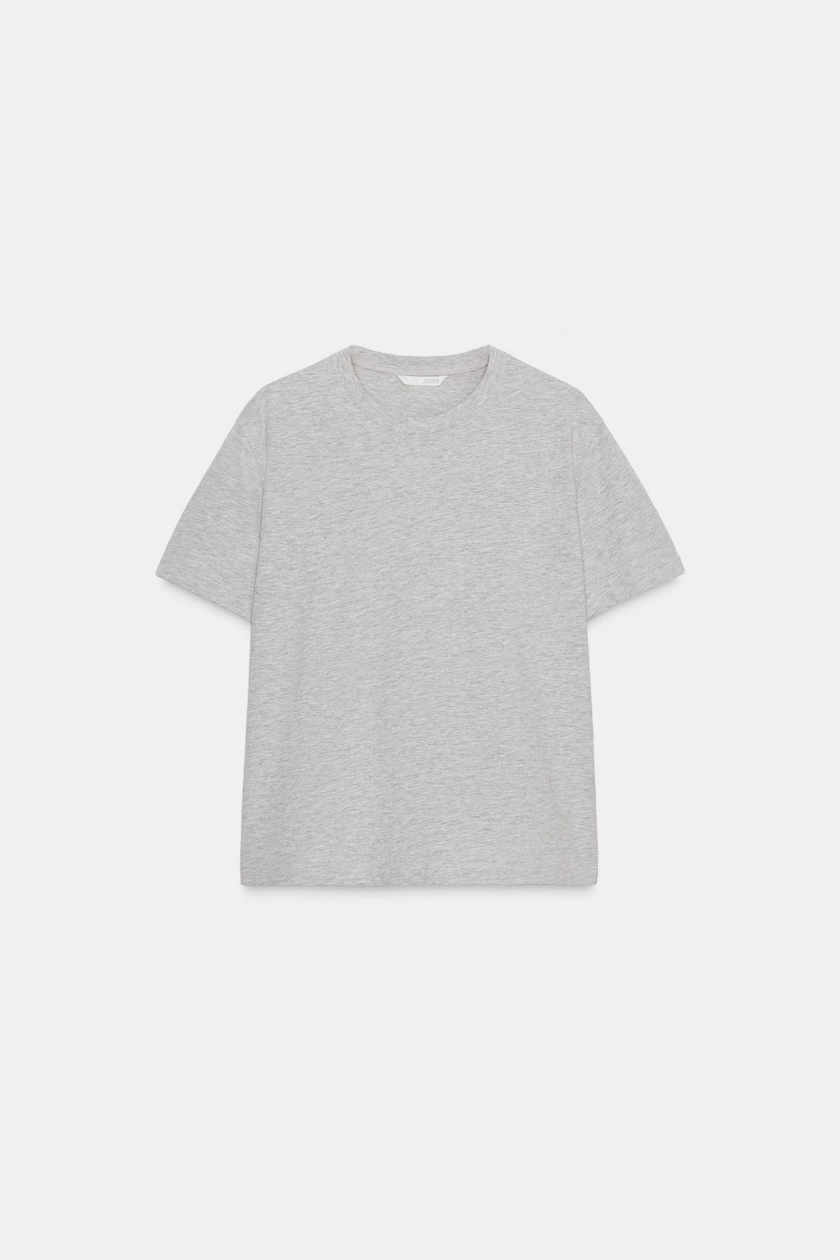 자라 라이트그레이 베이직 코튼 반팔 티셔츠 3253/320 GREY MARL - 메인 이미지