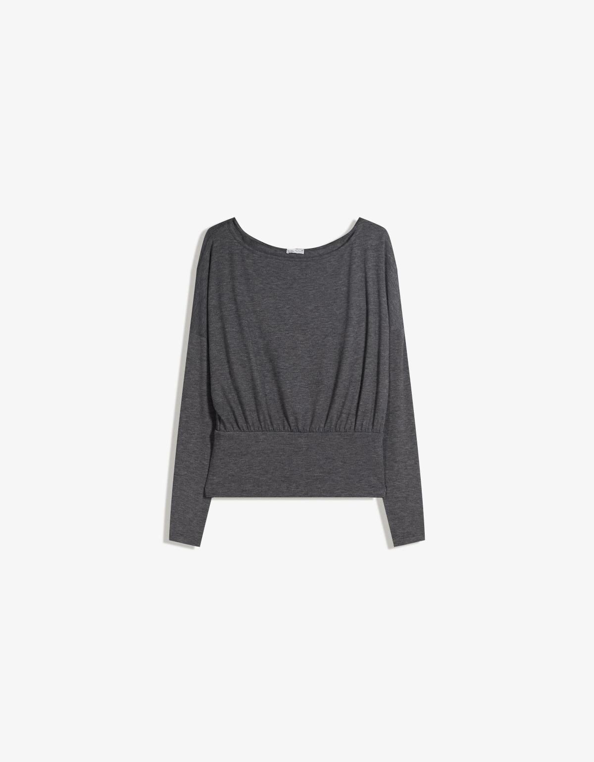 버쉬카 스트라이프 슬림핏 긴팔 티셔츠 7634/187 GREY - 상품 이미지