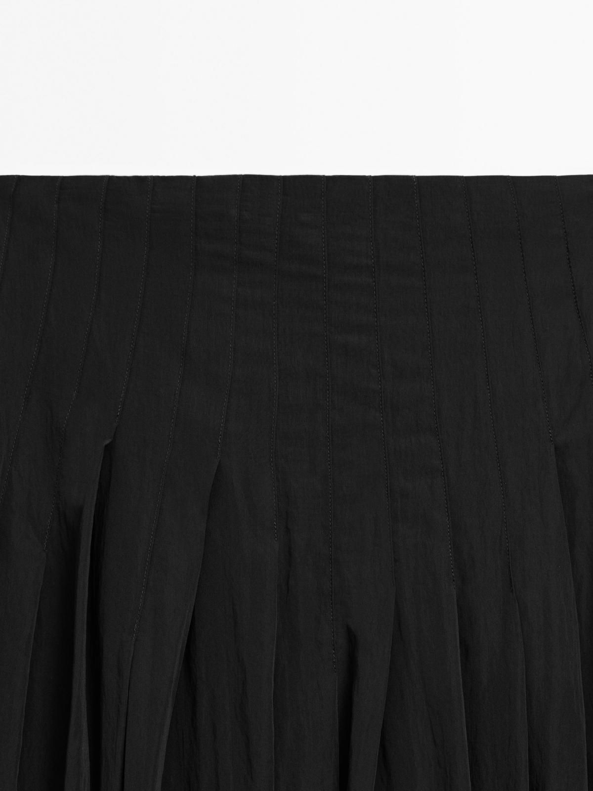 마시모두띠 플루이드 플리츠 미디 스커트 5246/530 BLACK - 상세 이미지 4