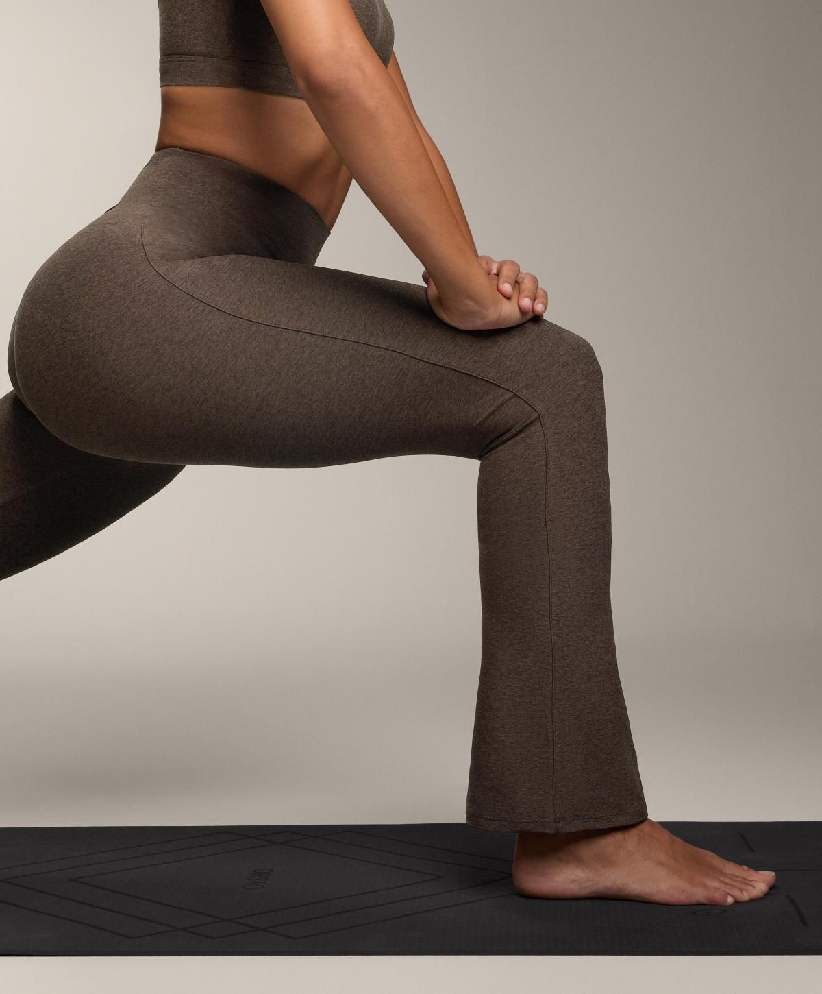 오이쇼 브러쉬드 하이라이즈 테크니컬 플레어 팬츠 4015/965 BROWNMELANGE - 상세 이미지 5