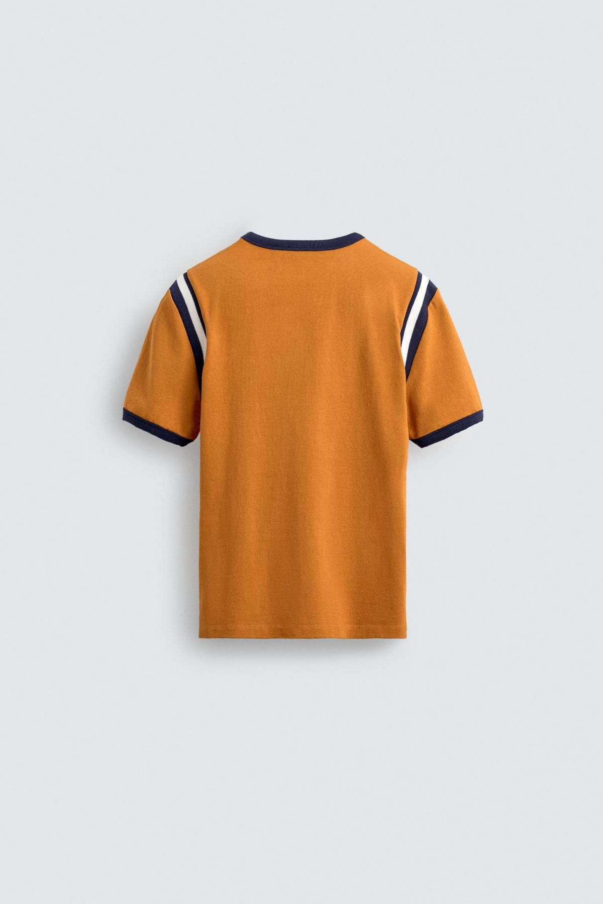 자라 벨벳 프린트 슬림핏 반팔 티셔츠 X 해리 램버트 디즈니 0085/814 ORANGE - 상세 이미지 3
