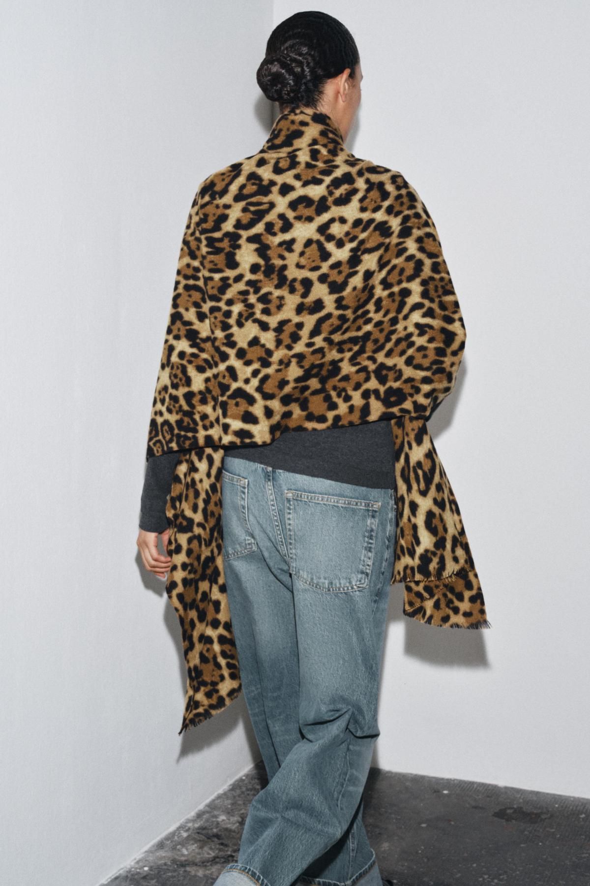 자라 레오파드 프린트 프레이드 스카프 9967/217 LEOPARD - 상세 이미지 4