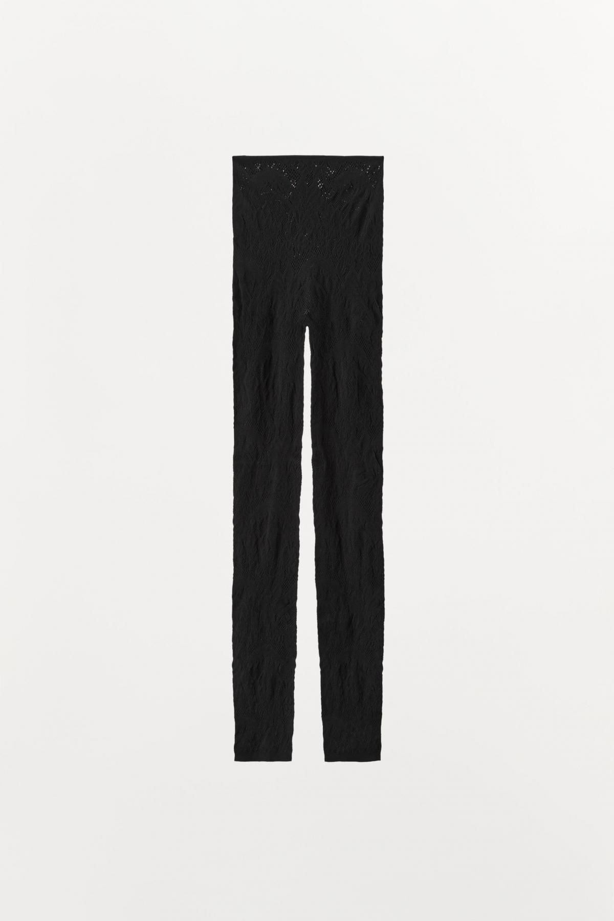 자라 레이스 시스루 하이웨이스트 심리스 레깅스 8779/662 BLACK - 상세 이미지 5