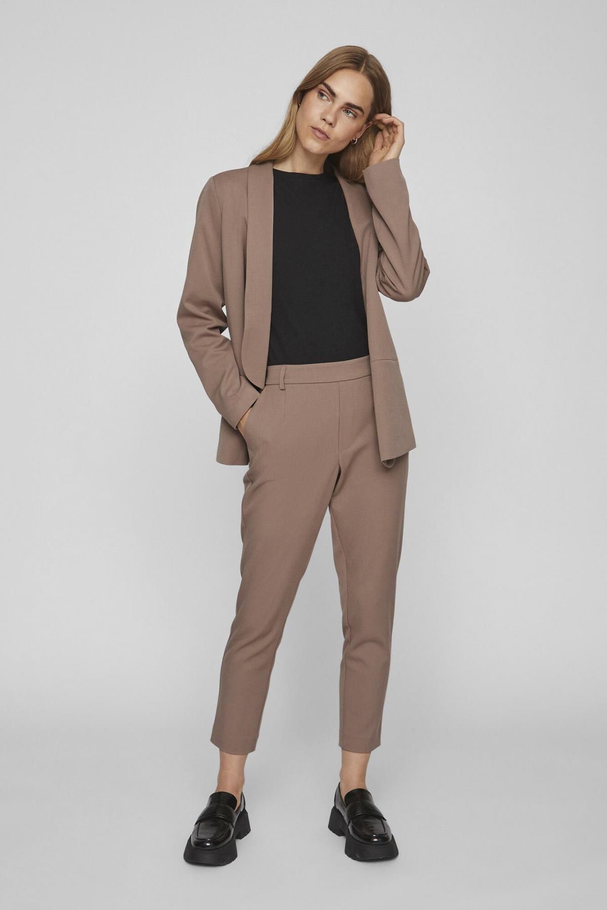 빌라 슬림핏 하이웨이스트 테크니컬 밴딩 슬랙스 6398172 MARRON - 상세 이미지 2