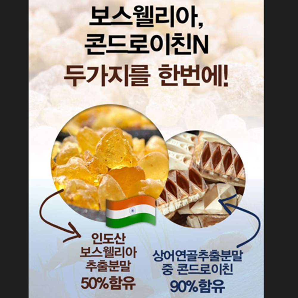 코오롱제약 보스웰리아 콘드로이친 120정 2박스 8개월 관절 연골 건강 보스웰릭산 우슬 - 상세 이미지 3