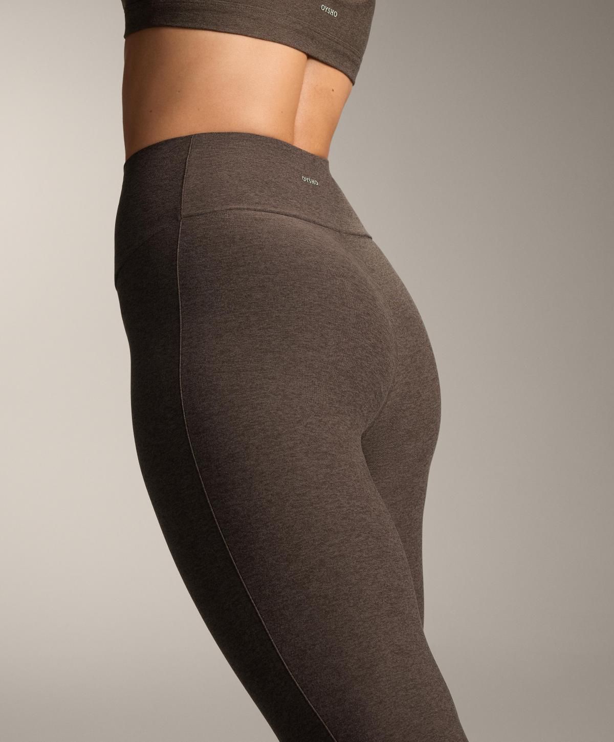 오이쇼 브러쉬드 하이라이즈 테크니컬 플레어 팬츠 4015/965 BROWNMELANGE - 상세 이미지 3