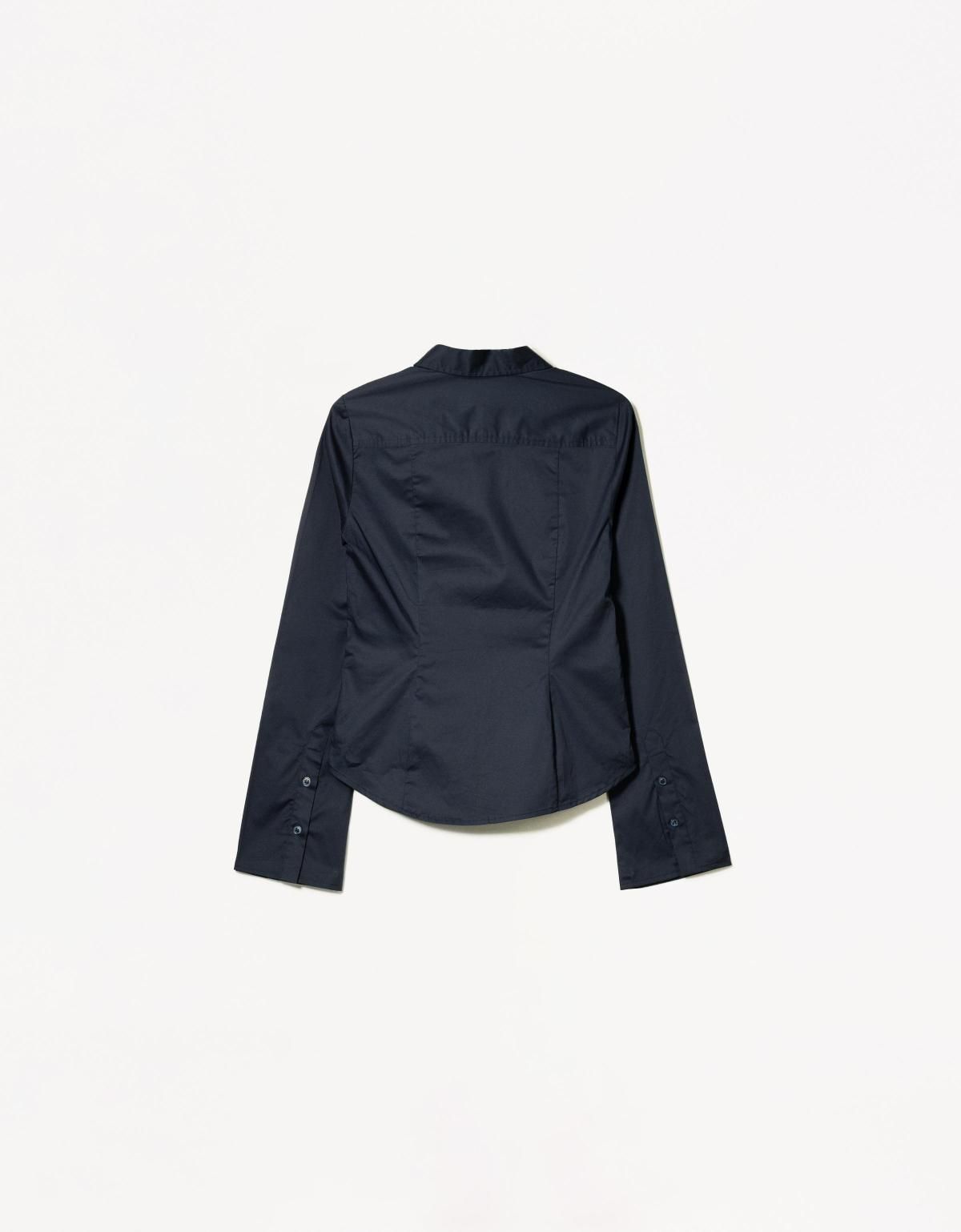 버쉬카 플레어 슬리브 피티드 셔츠 6271/741 NAVY - 상세 이미지 2