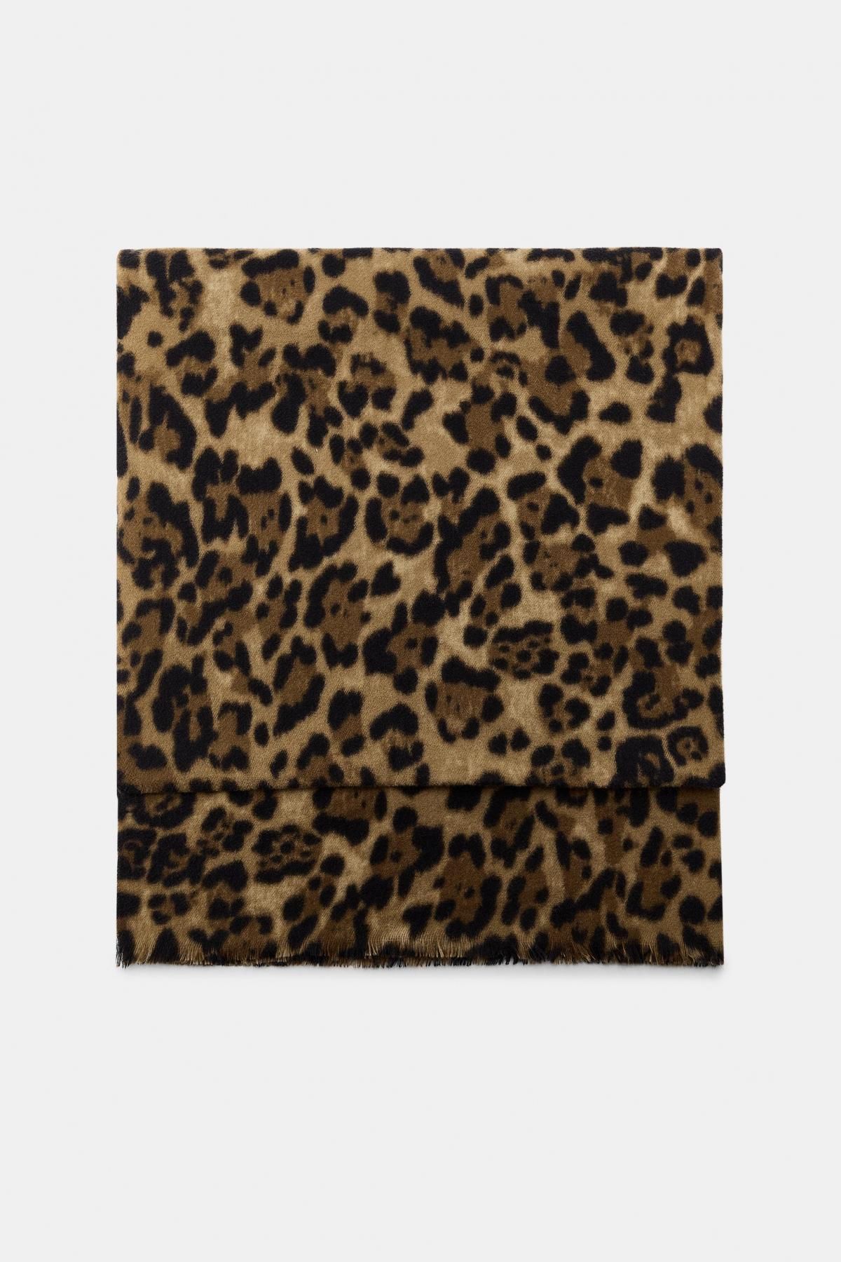 자라 레오파드 프린트 프레이드 스카프 9967/217 LEOPARD - 메인 이미지