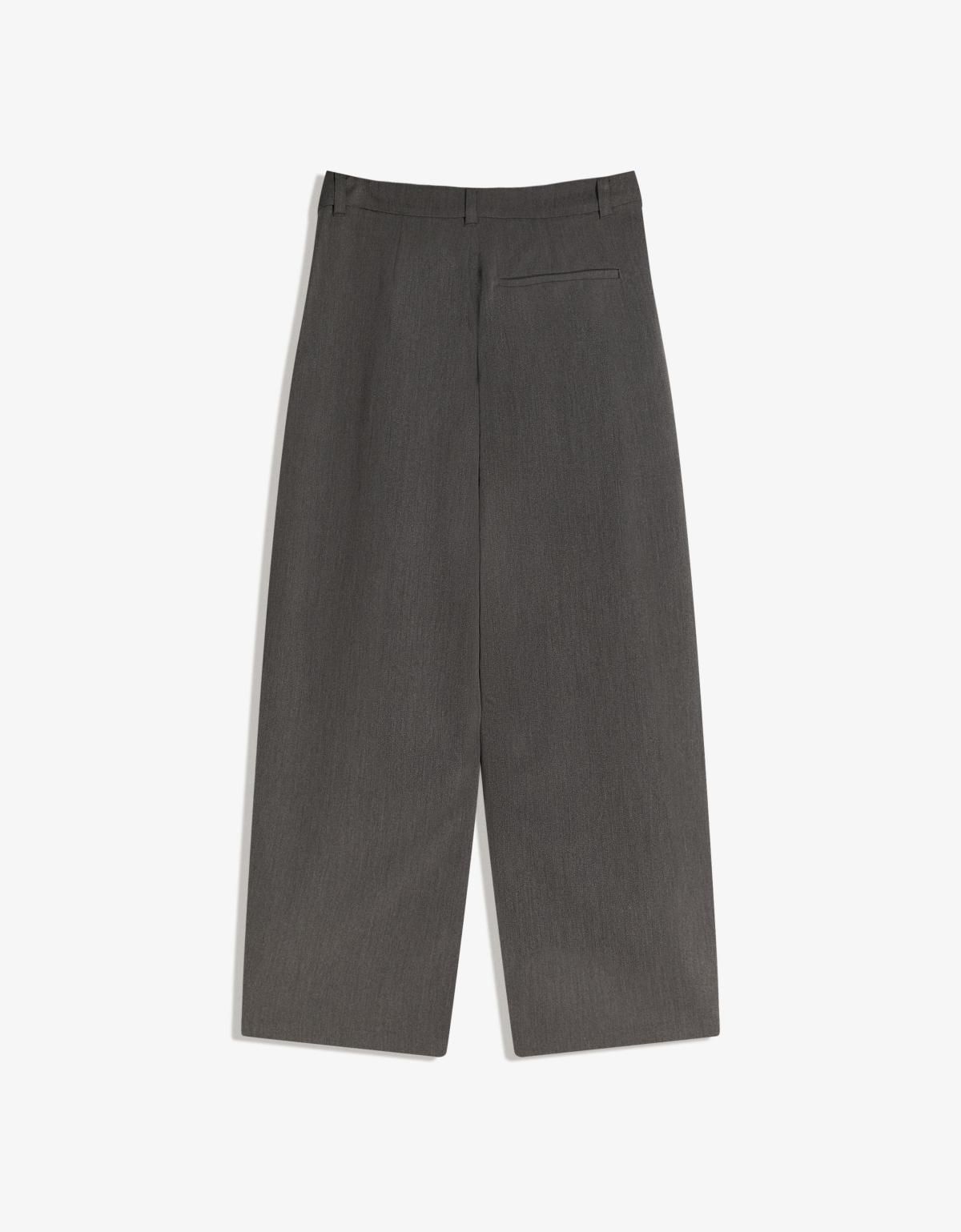 버쉬카 테일러드 크로스 웨이스트 와이드 슬랙스 팬츠 5129/172 DARK GREY - 상세 이미지 3