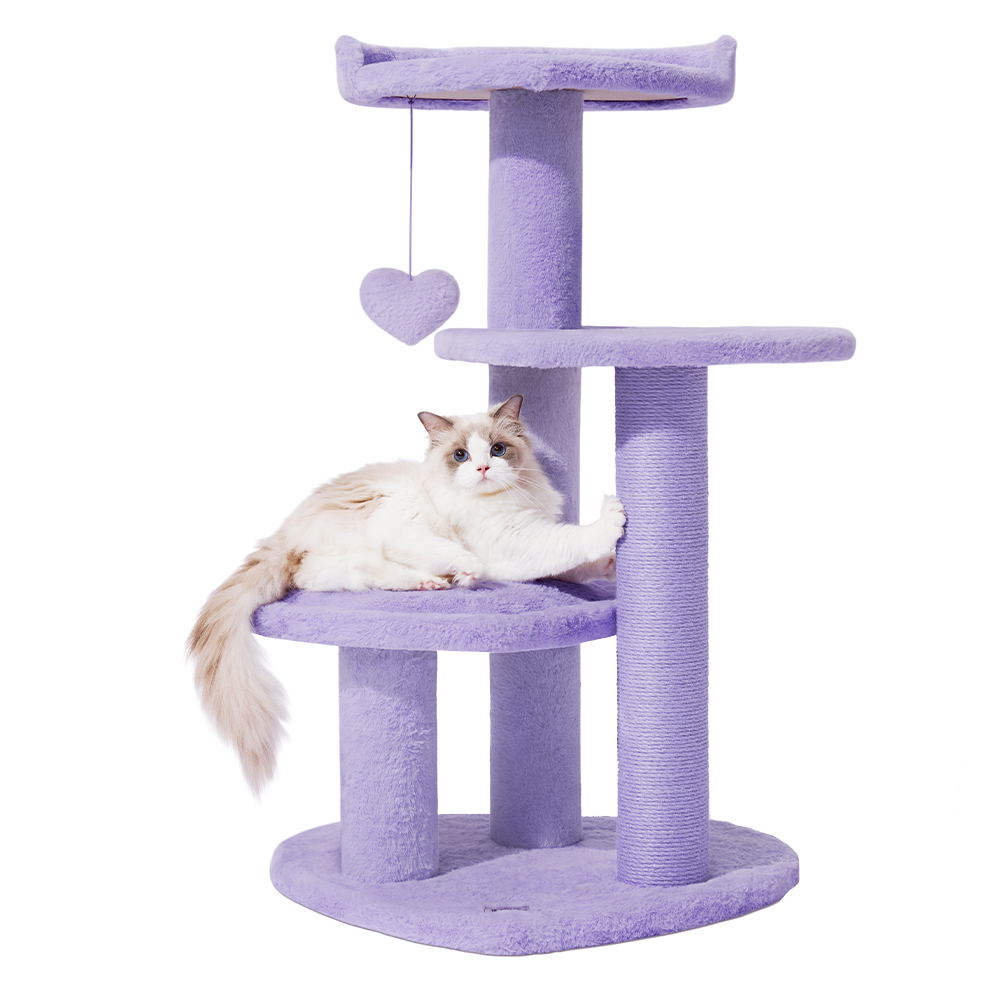 VETRESKA 하트퍼플 소형캣타워 미니캣타워 먼치킨 스텝 선반