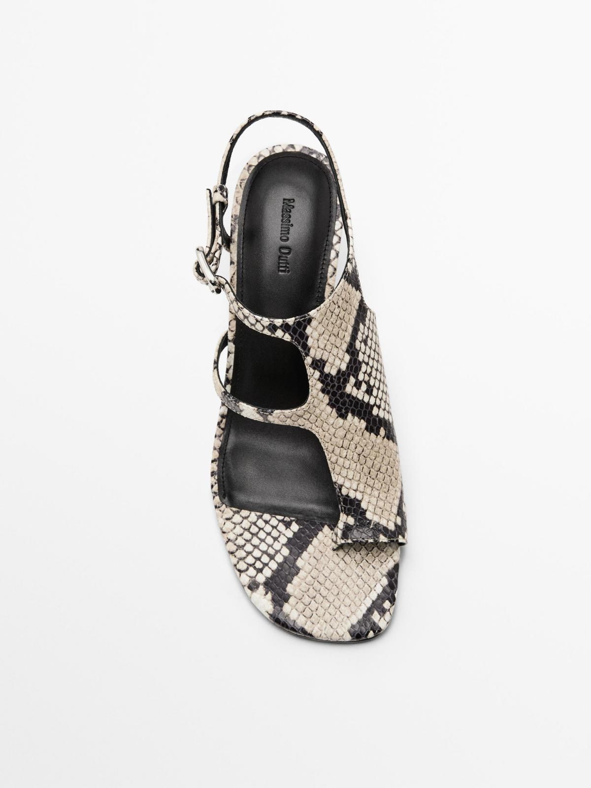 마시모두띠 스네이크프린트 스트랩 하이힐 샌들 1626/650 ANIMAL PRINT - 상세 이미지 4