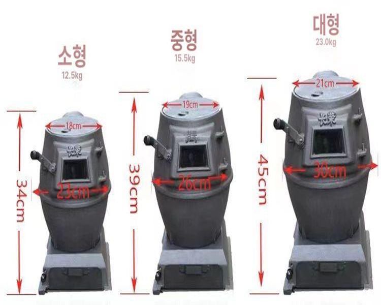 무쇠 난로 실내 난방 소형 화목 시골 화로 옛날 주물 소각 - 상세 이미지 3