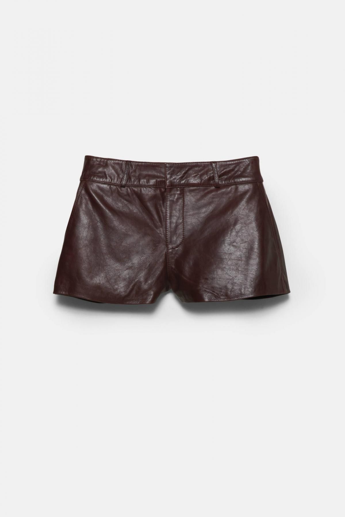 풀앤베어 프리미엄 레더 미니 반바지 7696/346 BROWN - 상품 이미지