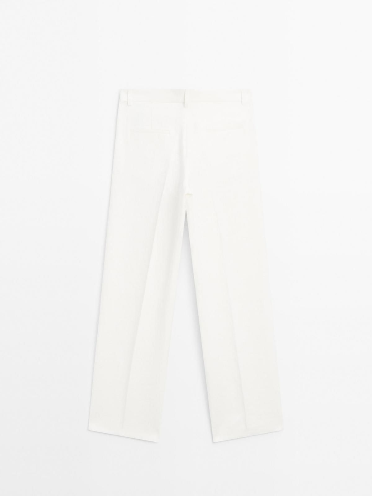 마시모두띠 프리미엄 린넨 스트레이트핏 테일러드 팬츠 5059/673 OFF WHITE - 상세 이미지 5