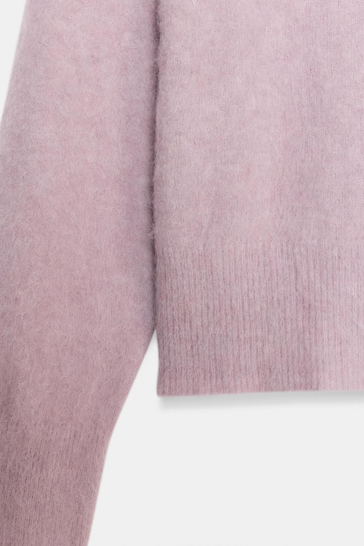 자라 브러쉬드 소프트 브이넥 니트 스웨터 9598/191 MAUVE - 상세 이미지 3