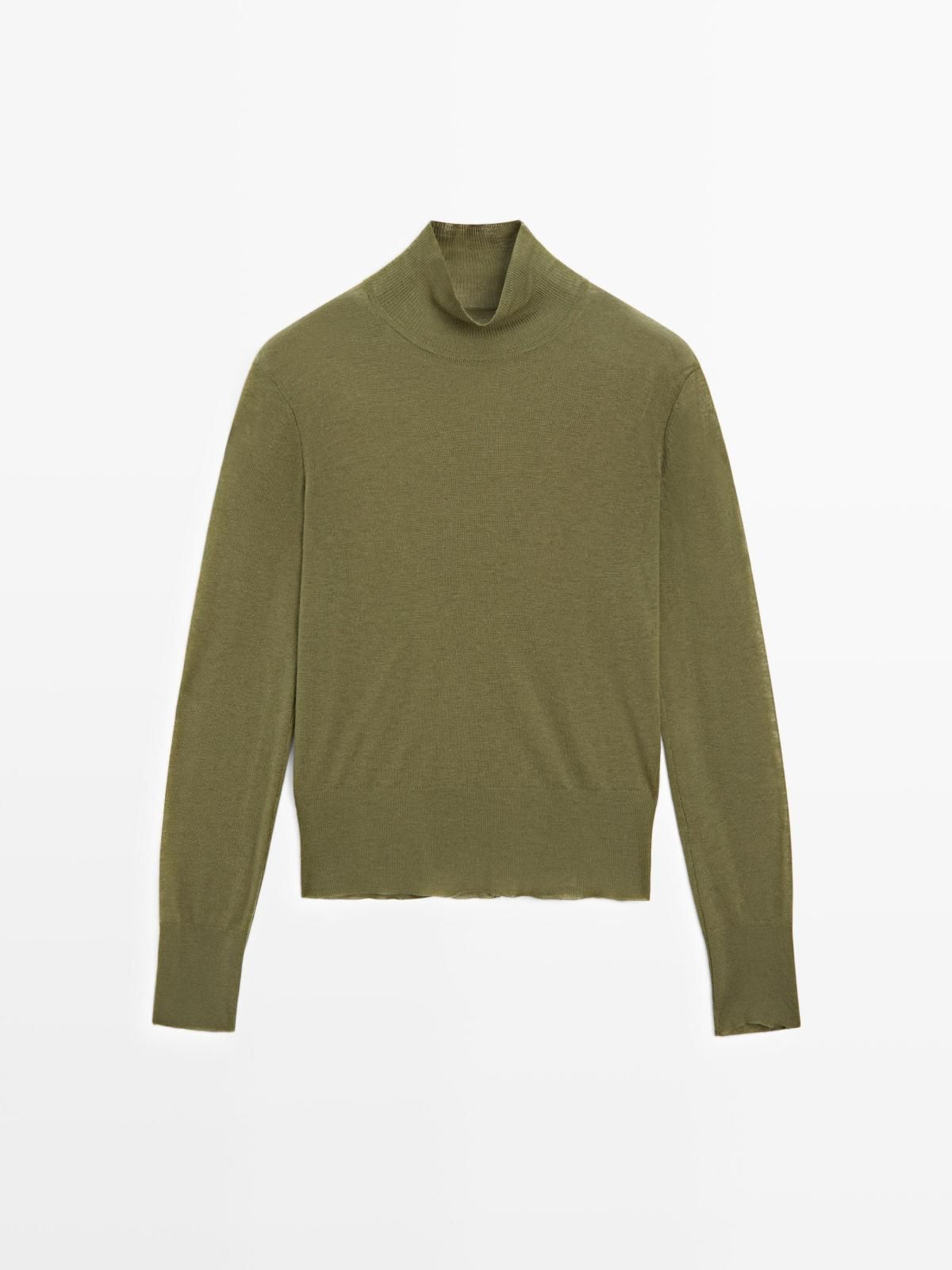 마시모두띠 프리미엄 울 니트 터틀넥 스웨터 9705/953 MOSS GREEN - 상품 이미지