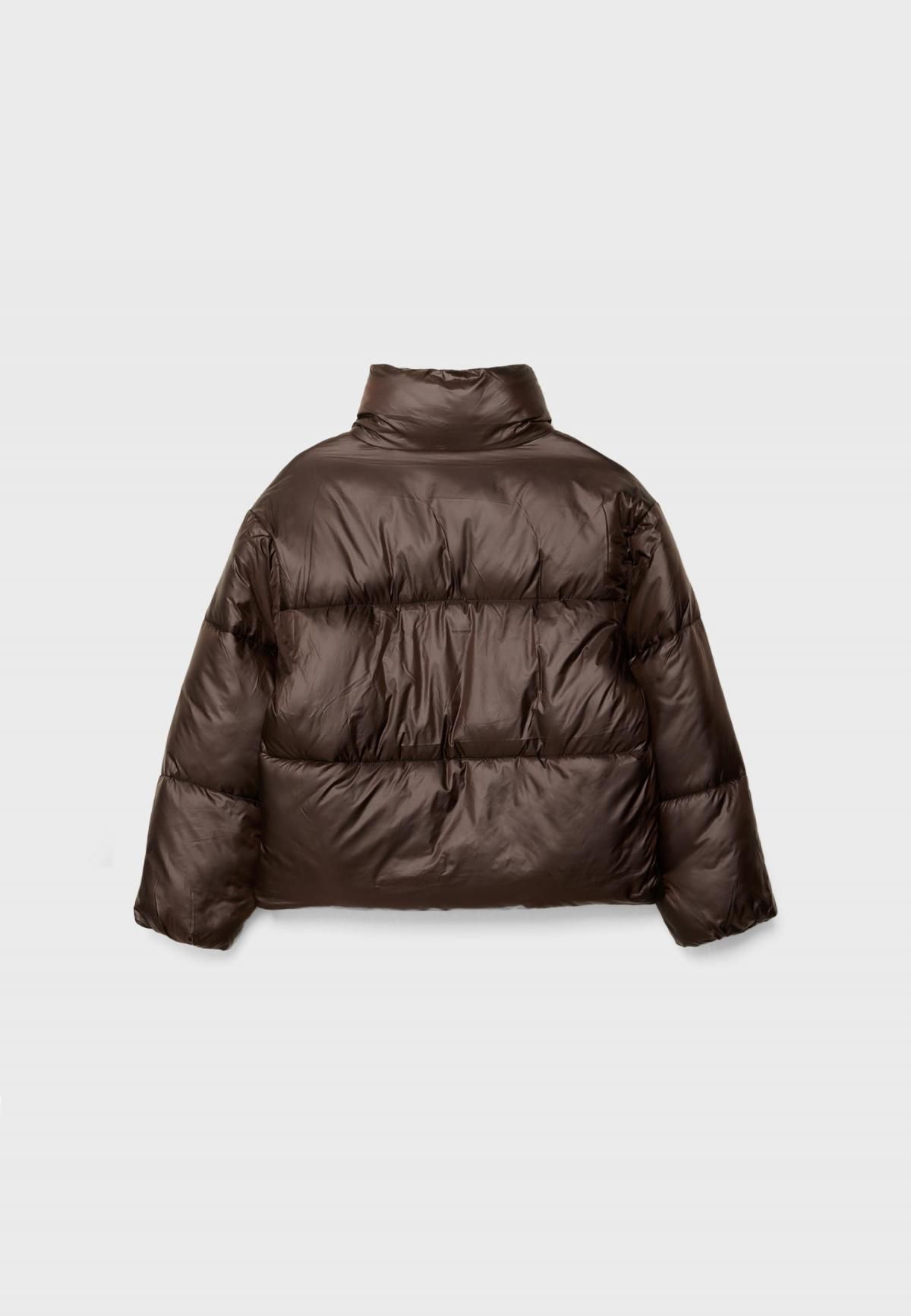 스트라디바리우스 테크니컬 새틴 패브릭 숏 패딩 재킷 5607/933 BROWN - 상세 이미지 3