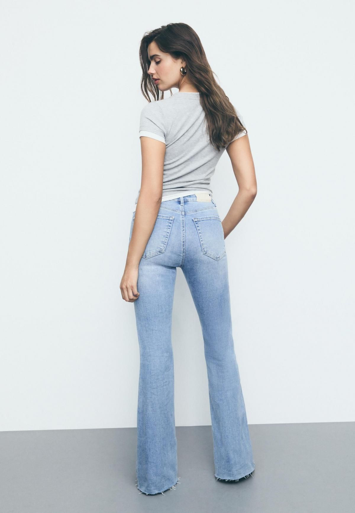 스트라디바리우스 슬릿 부츠컷 데님 플레어 진 4804/221 MEDIUM BLUE DENIM - 상세 이미지 3