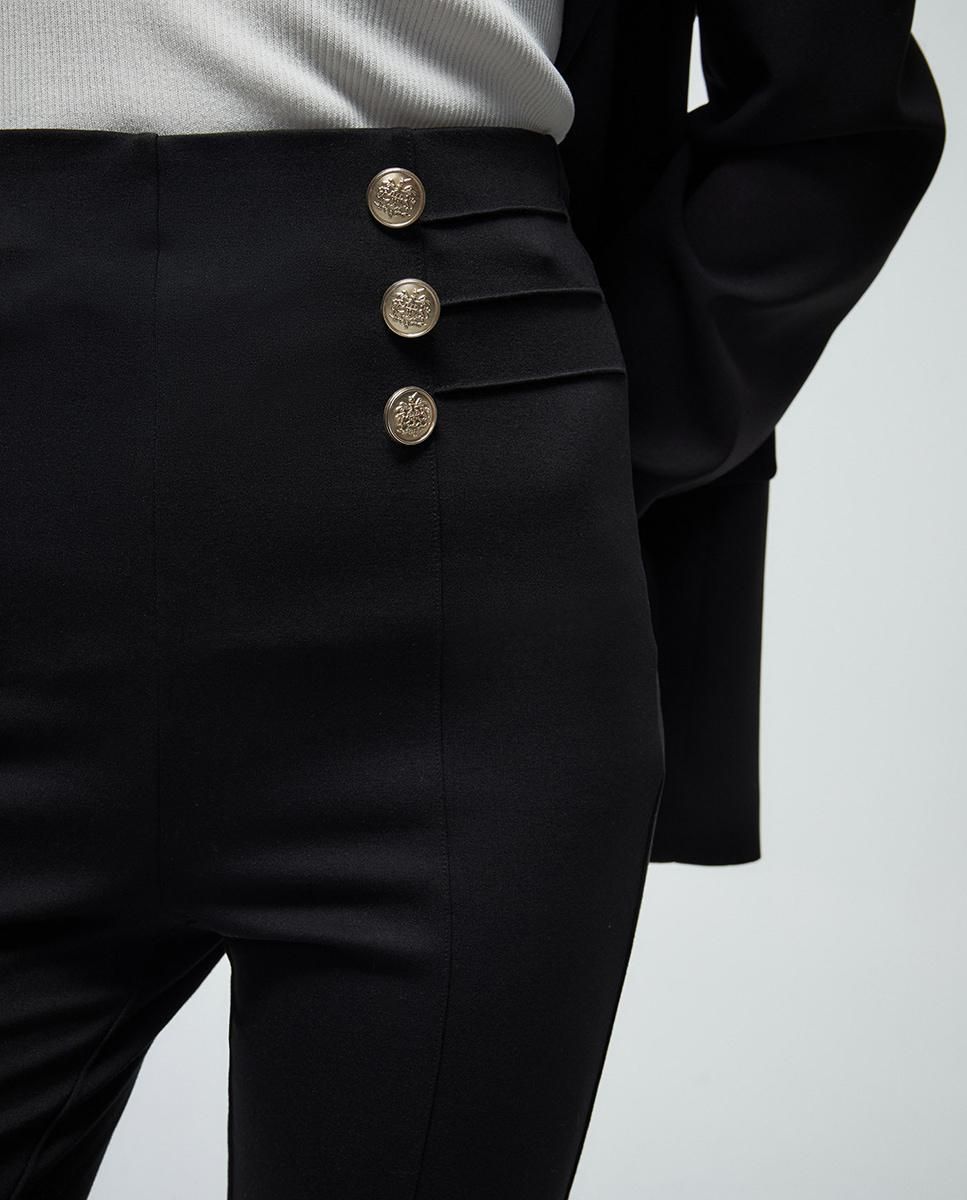 스페라 하이웨이스트 버튼 부츠컷 레깅스 팬츠 58405402437 NEGRO - 상세 이미지 4