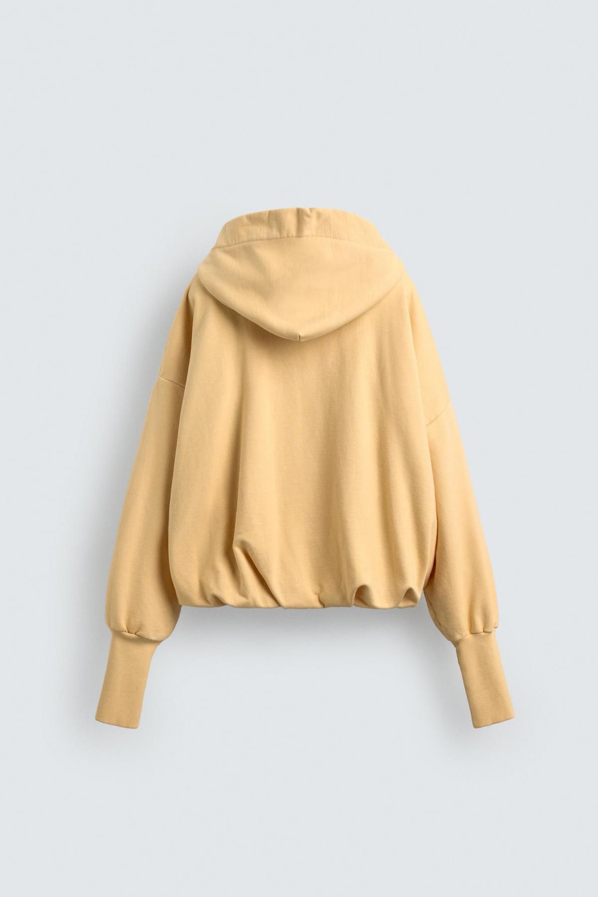 자라 버블 밑단 오버핏 후드 스웨트셔츠 X 해리 램버트 디즈니 6050/814 LIGHT YELLOW - 상세 이미지 2