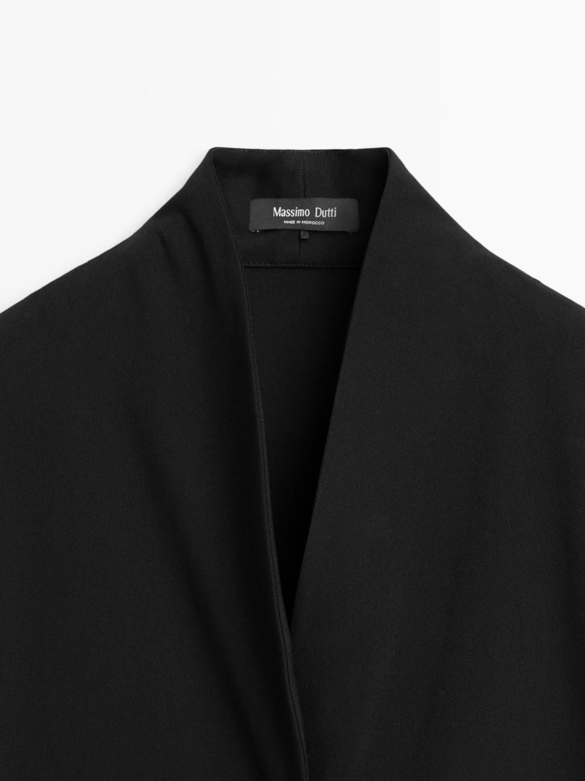 마시모두띠 미니멀 브이넥 테일러드 재킷 5172/972 BLACK - 상세 이미지 5