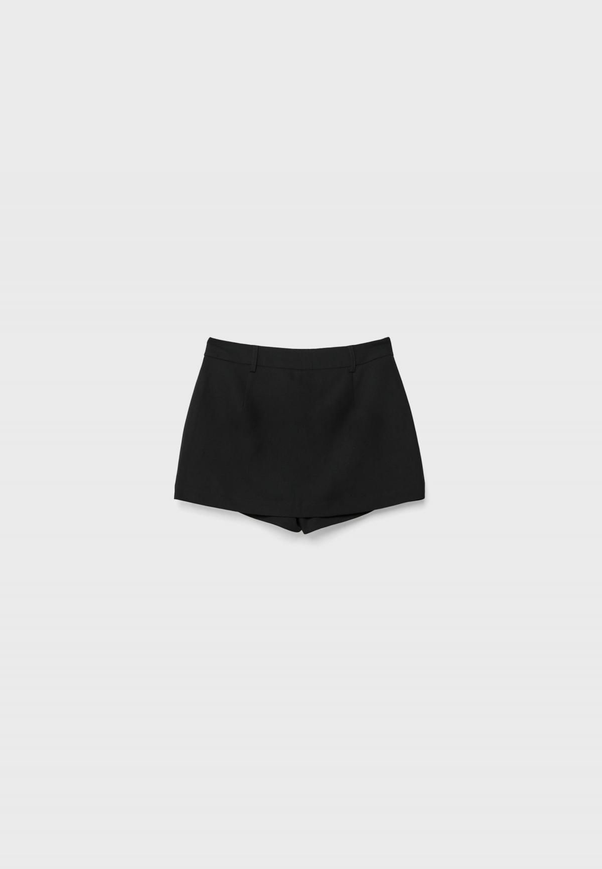 스트라디바리우스 베이직 블랙 벨트루프 미니 스커트 팬츠 1283/970 BLACK - 상세 이미지 3