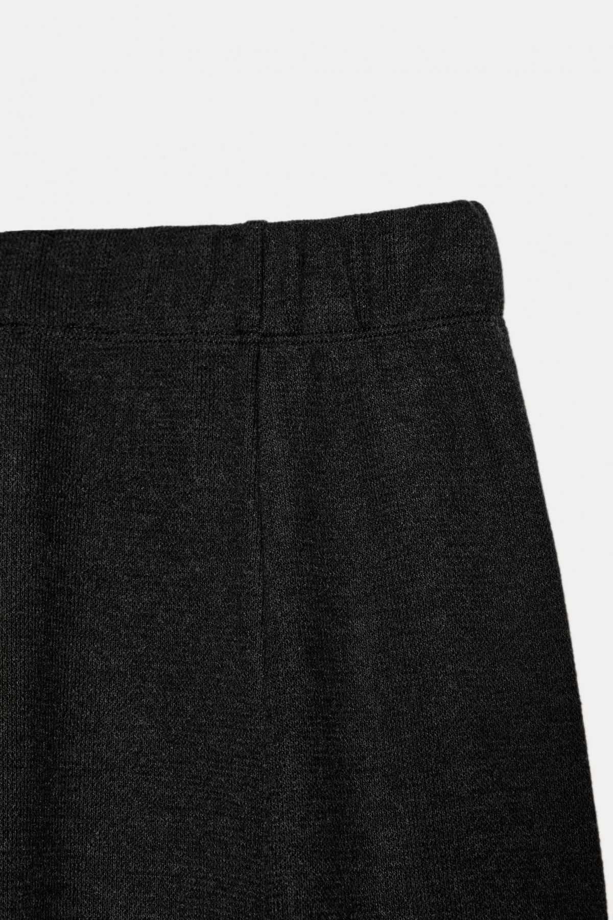 자라 소프트 하이웨이스트 와이드 팬츠 0858/463 CHARCOAL GREY - 상세 이미지 4