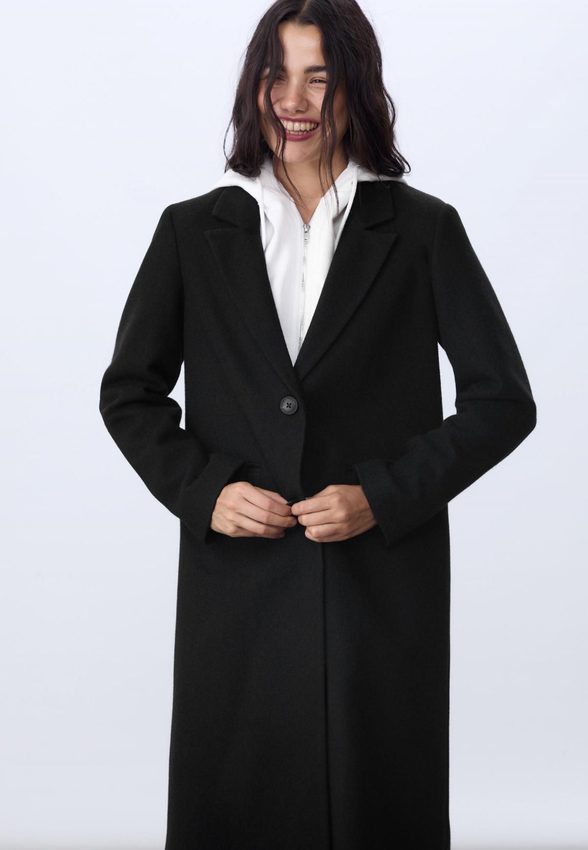 스트라디바리우스 블랙 클래식 스트레이트 테일러드 롱 코트 5805/875 BLACK - 상세 이미지 4