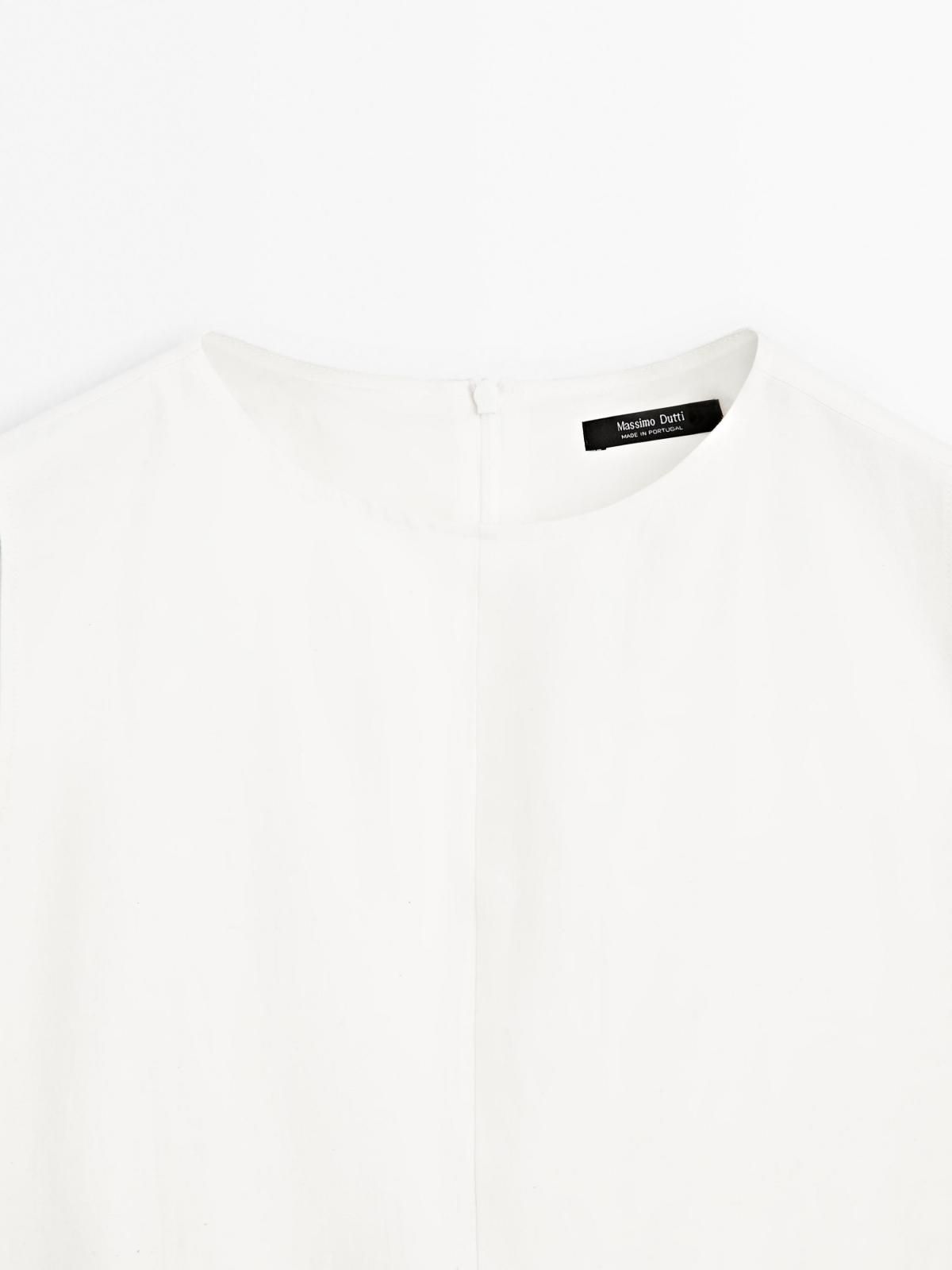 마시모두띠 코튼블렌드 벨트 디테일 미디 원피스 6617/530 WHITE - 상세 이미지 5