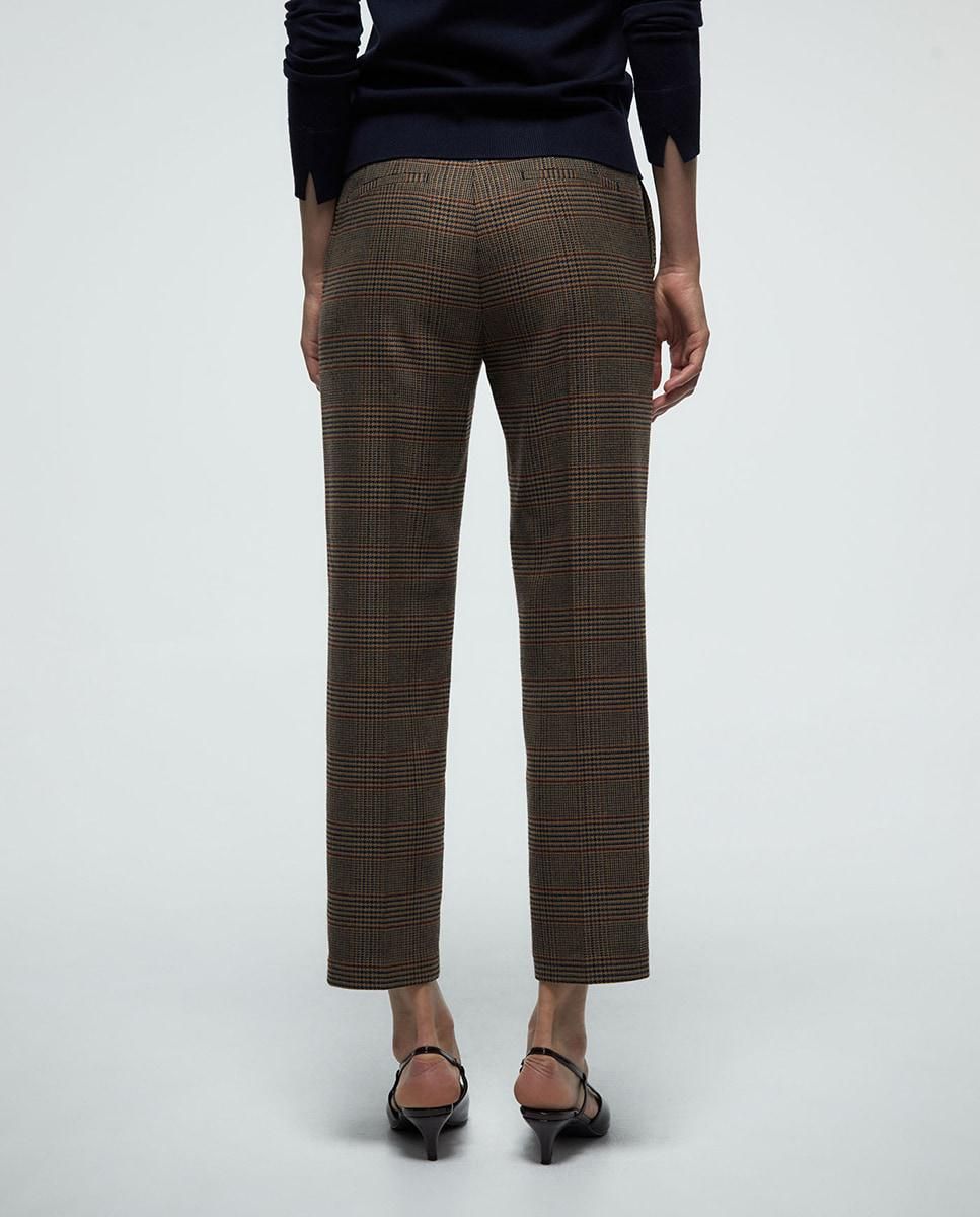 스페라 클래식 체크 테크니컬 슬림핏 정장 팬츠 58305106971 MARRON - 상세 이미지 3