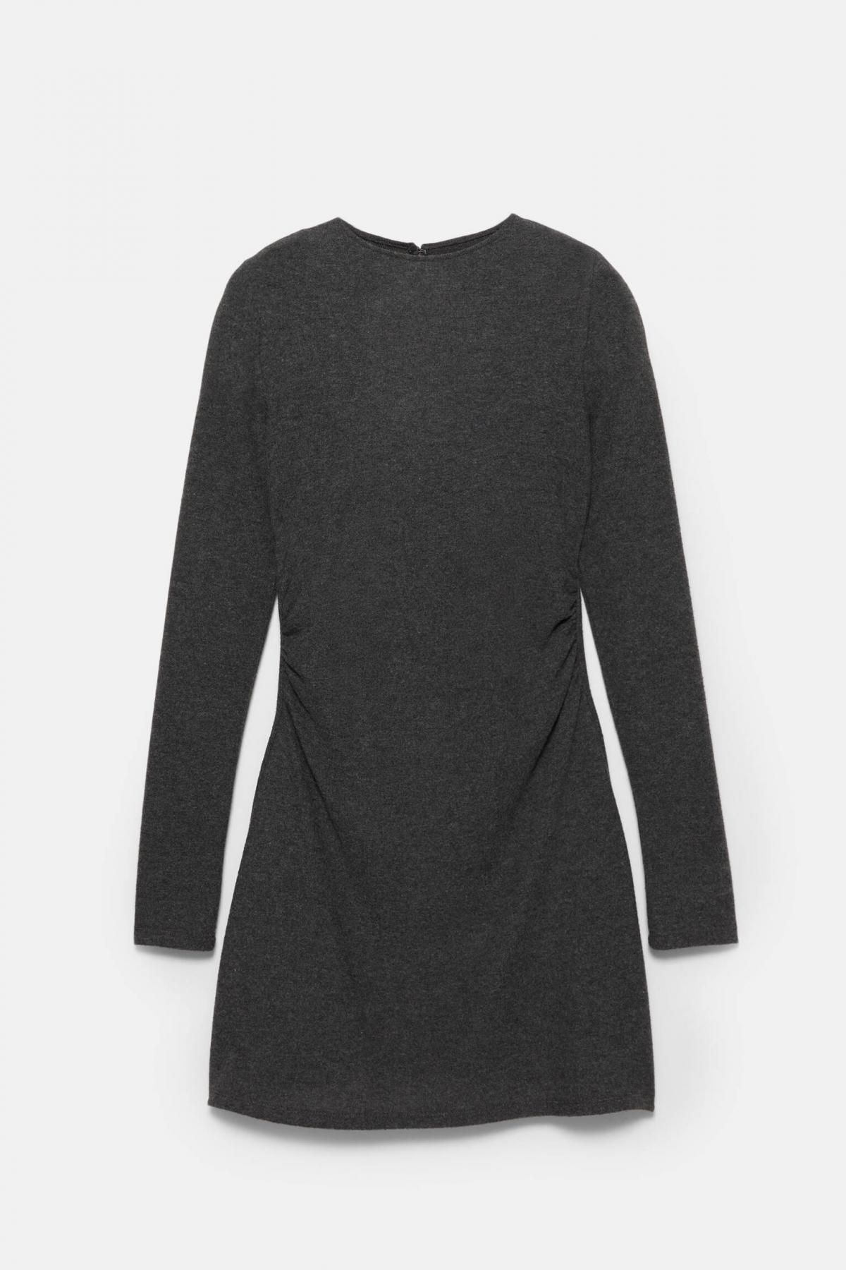 풀앤베어 소프트터치 셔링 긴팔 미니 원피스 7394/367 DARK GREY - 메인 이미지