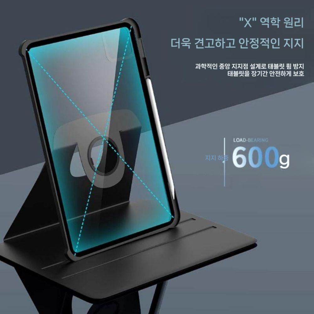 갤럭시탭 s11 울트라 케이스 회전 거치대 S펜 슬롯 투명 아크릴 커버 - 상세 이미지 2