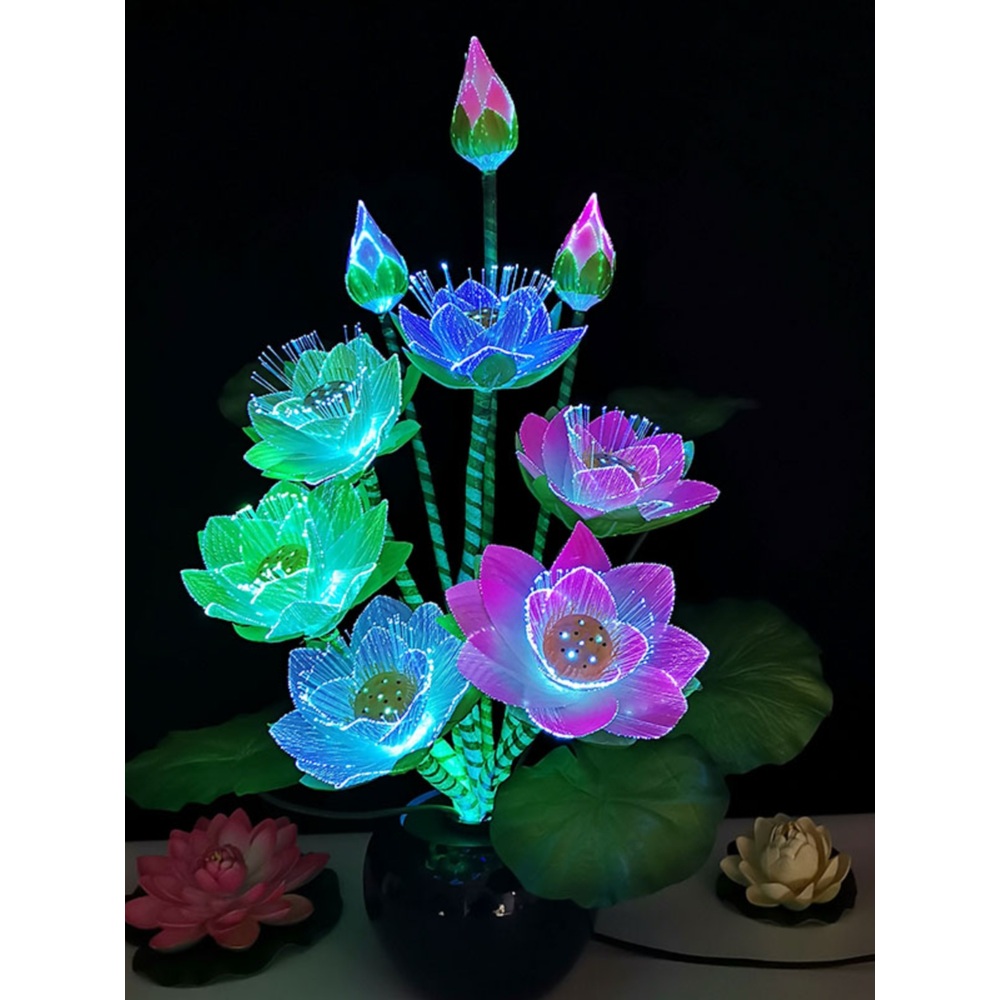 불교 연꽃등 연등 촛불 장식 법당 전기초 LED 램프 - 상세 이미지 4