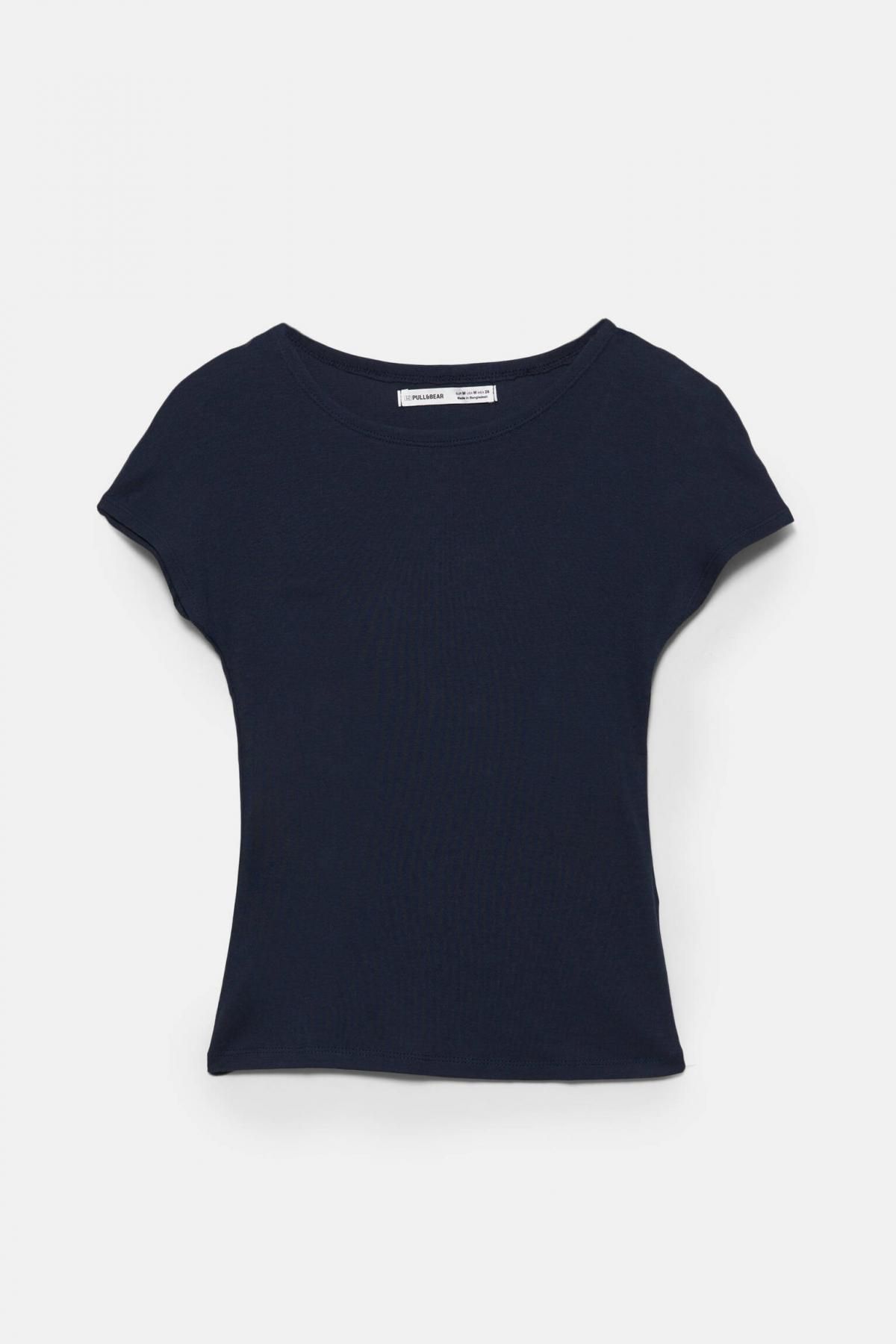 풀앤베어 베이직 슬림핏 라운드넥 반팔 티셔츠 3245/387 NAVY - 상품 이미지