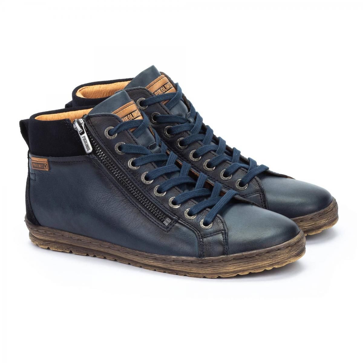 피콜리노스 프리미엄 레더 하이탑 스니커즈 LAGOS PK901-8768DK BLUE - 상세 이미지 2