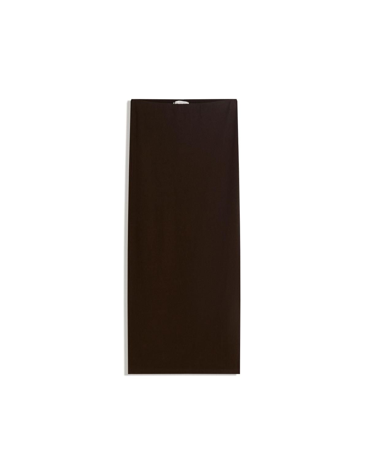 버쉬카 미니멀 소프트 니트 미디 스커트 6092/187 BROWN - 상세 이미지 3