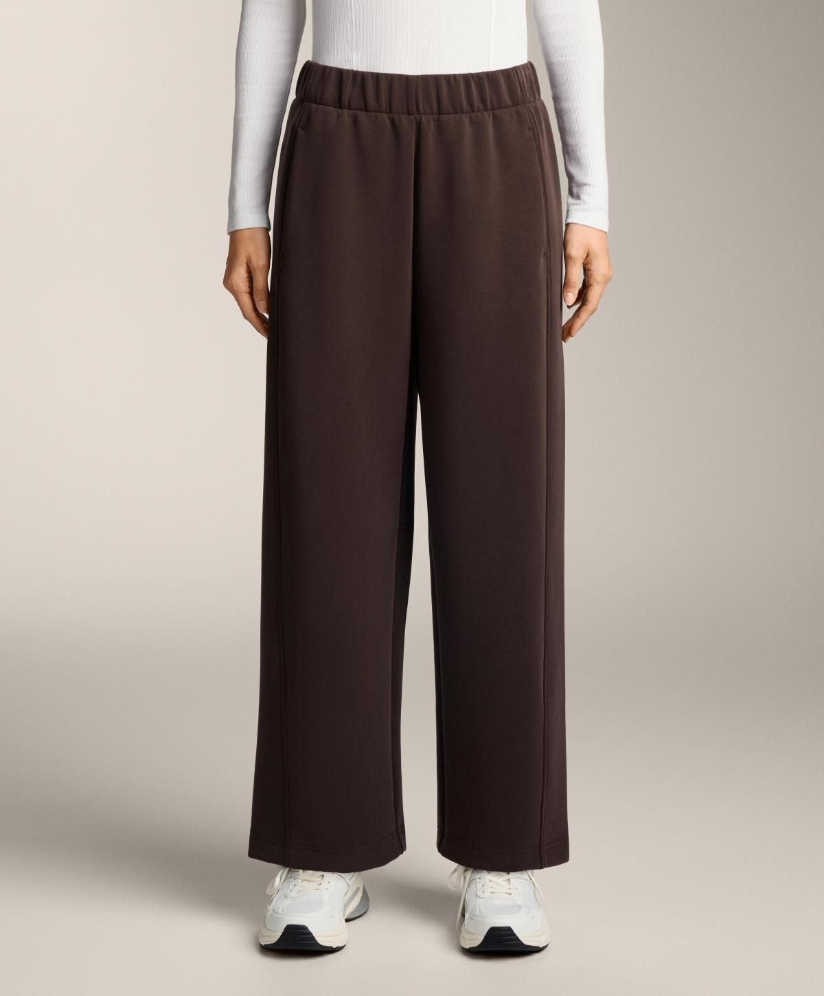 오이쇼 모달 기모 스트레이트 와이드 팬츠 4030/838 DARKREDDISH-BROWN - 상품 이미지