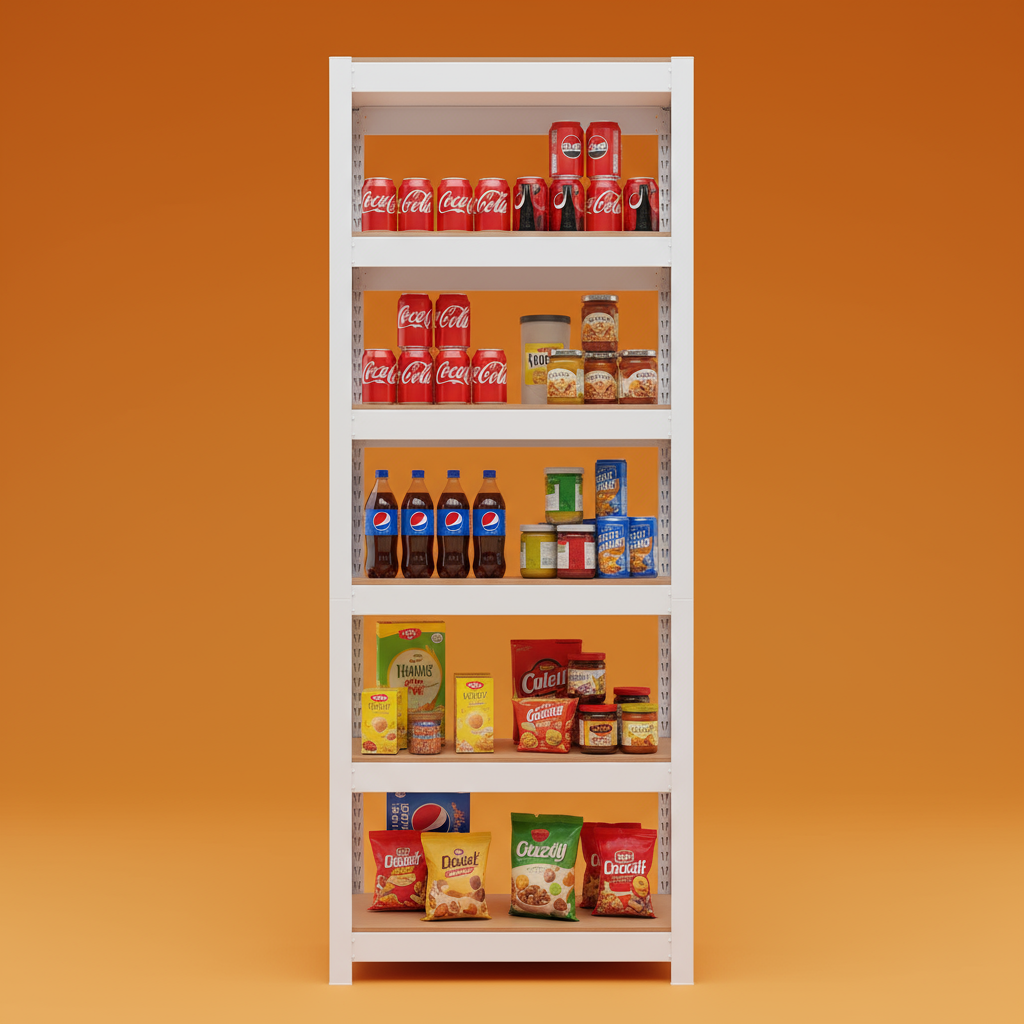 선반 수납선반 다용도 철제 벽 팬트리 선반장 무볼트 랙 홈던트하우스 6단 303075